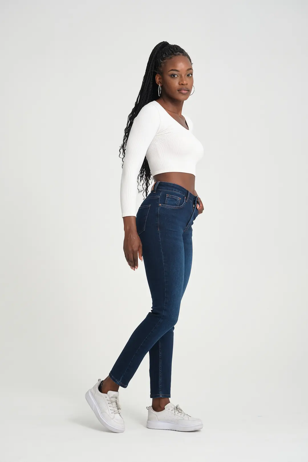Ürün görseli: Slim Mom Kadın Strech Normal Bel 5 Cep Denım Jean Kot Pantolon