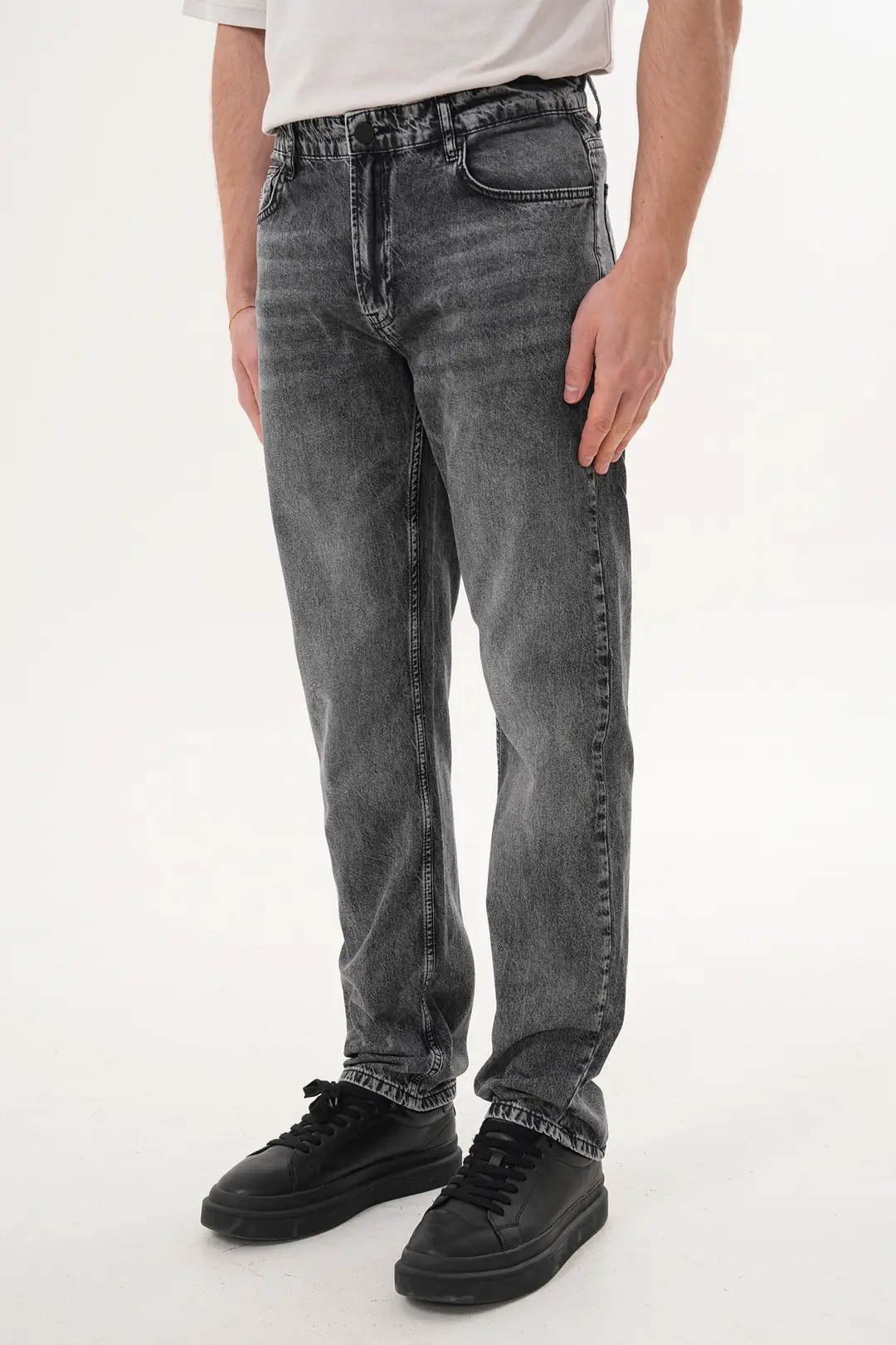 7006 - Erkek Normal Bel Straight Fit Boru Paça Jean Pantolon