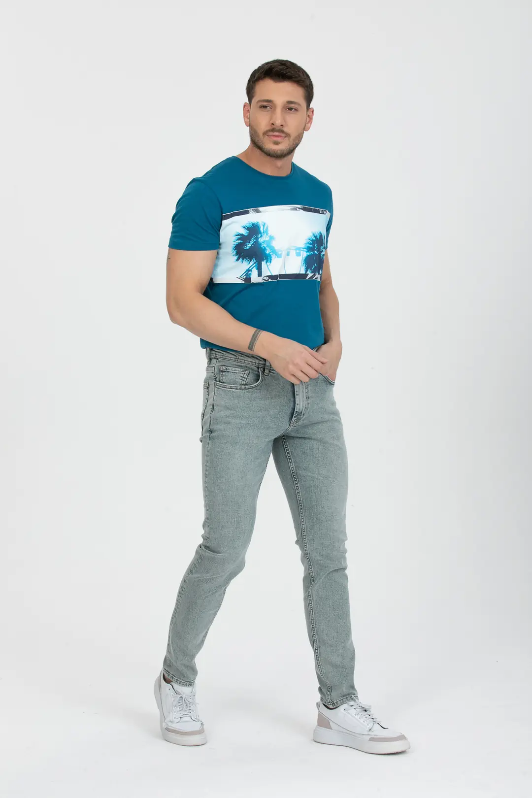 Slim New Moscova Günlük Erkek Strech Jean Normal Bel Fashion 5 Cep Kot Pantolon