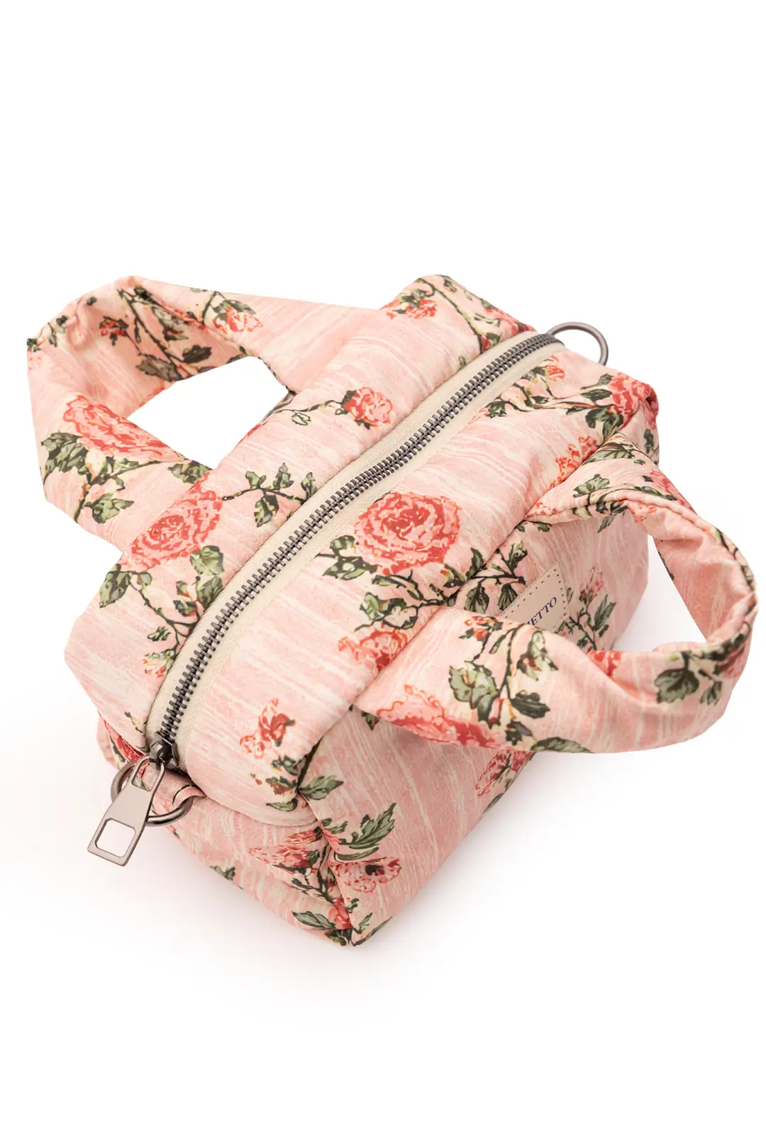 Nova Mini Pembe Floral Desenli El ve Omuz Çantası