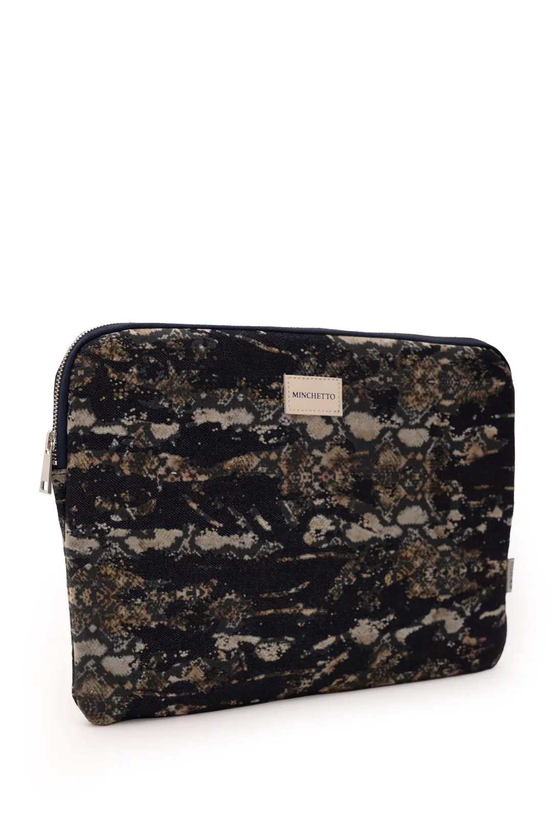 Forte 15-16 İnç Mavi Yılan Desenli Denim Laptop Kılıfı