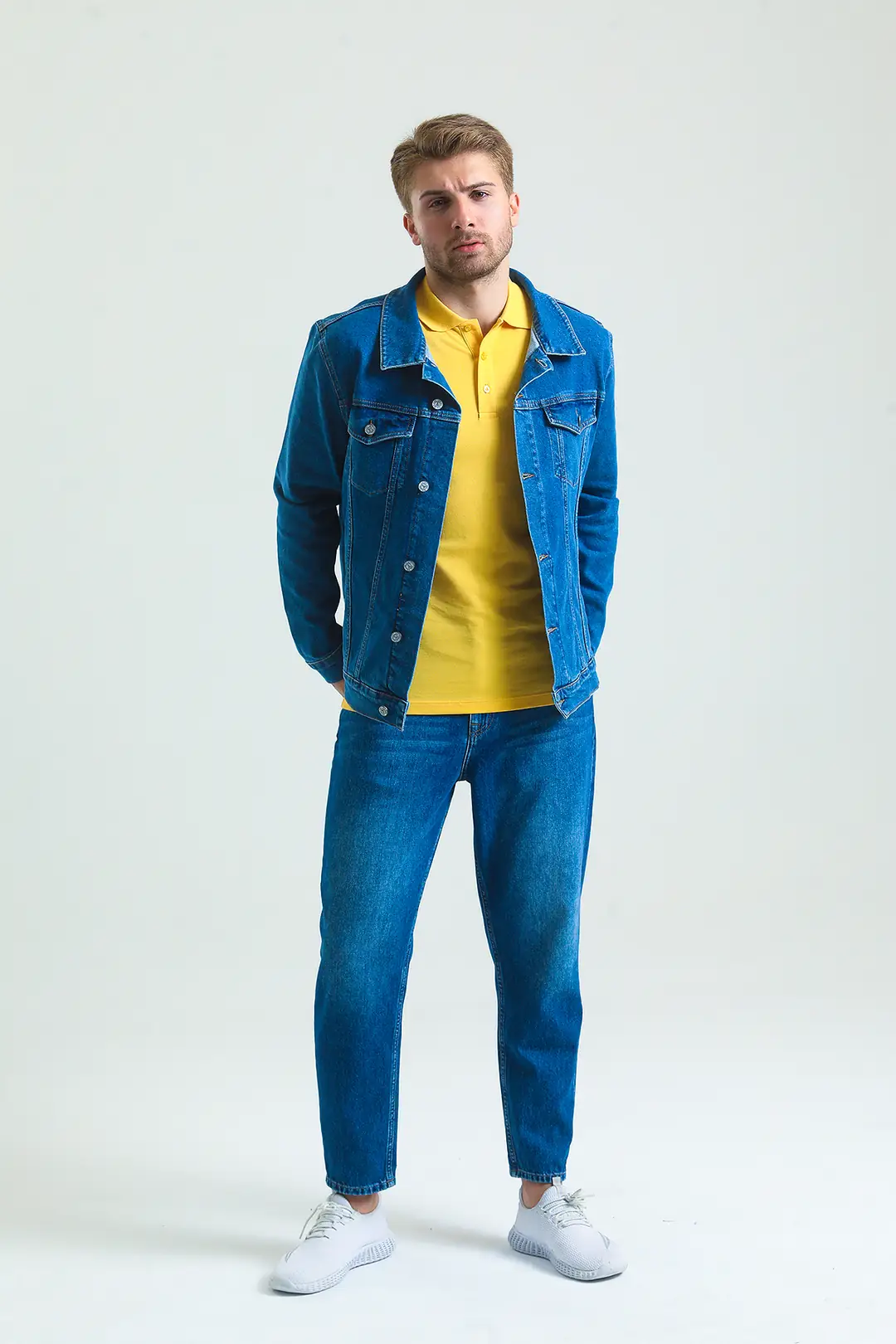Ürün görseli: Günlük Erkek Klasik Strech Jean Young Denim Şık Ceket
