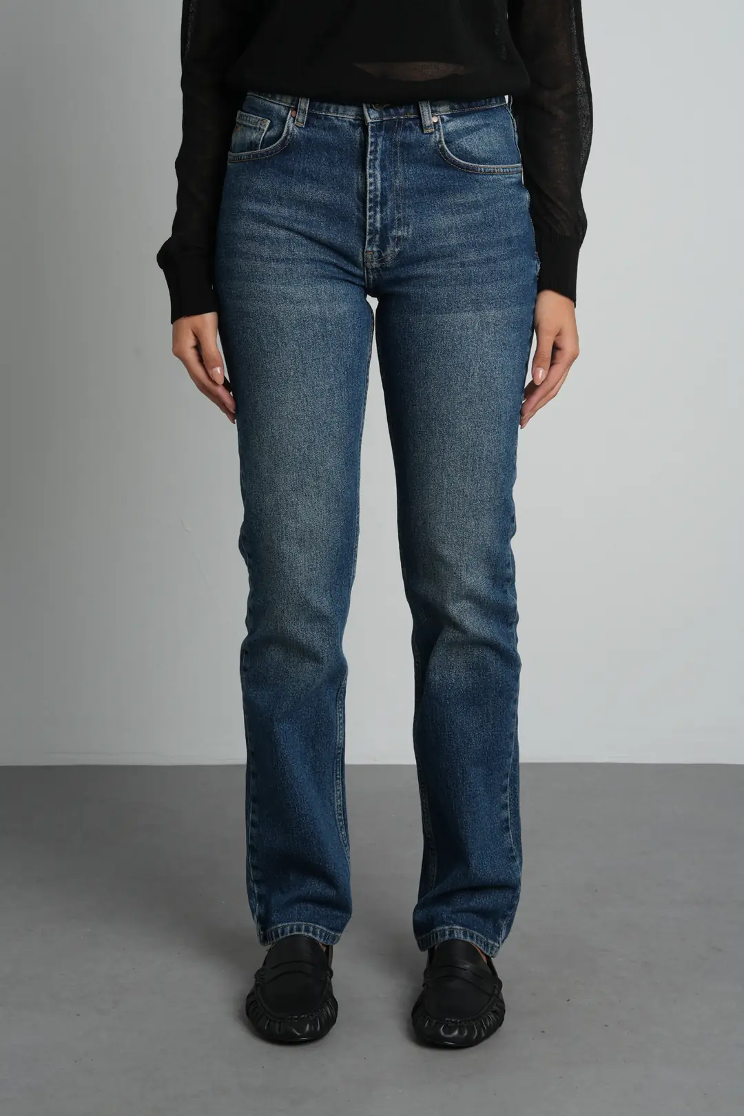 Mavi Straight Fit Normal Bel Likralı Kadın Jean Pantolon