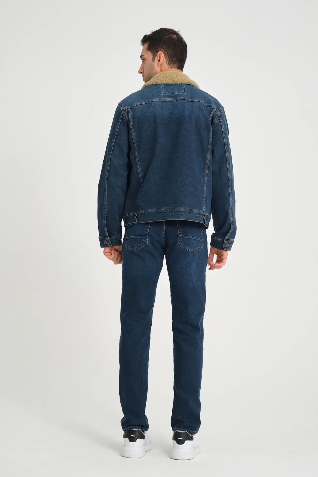 Ürün görseli: Günlük Erkek Klasik Strech Jean Young Kürklü Denim Şık Ceket