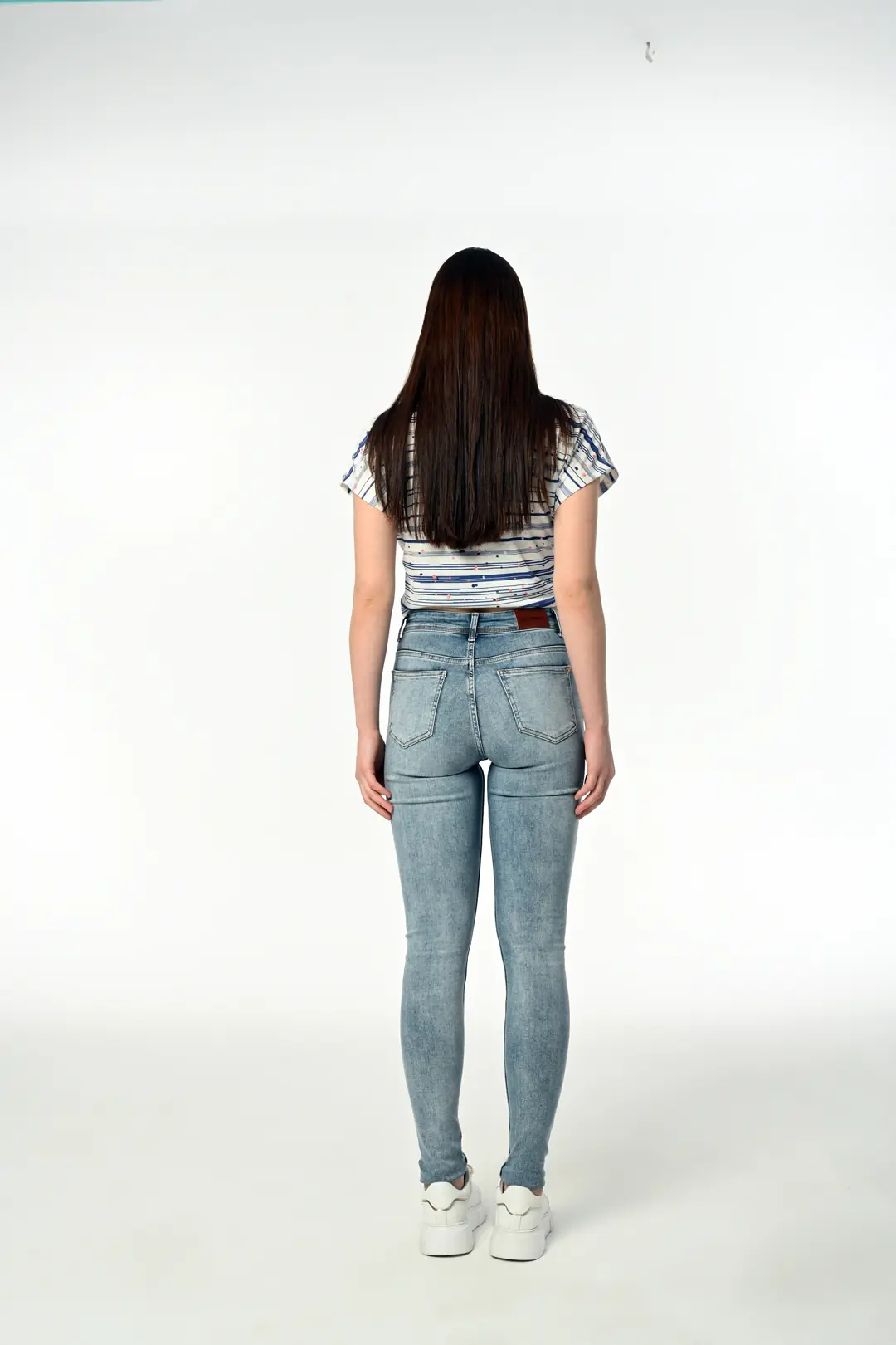 6007 - Kadın Skinny Fit Yüksek Bel Dar Paça Jean