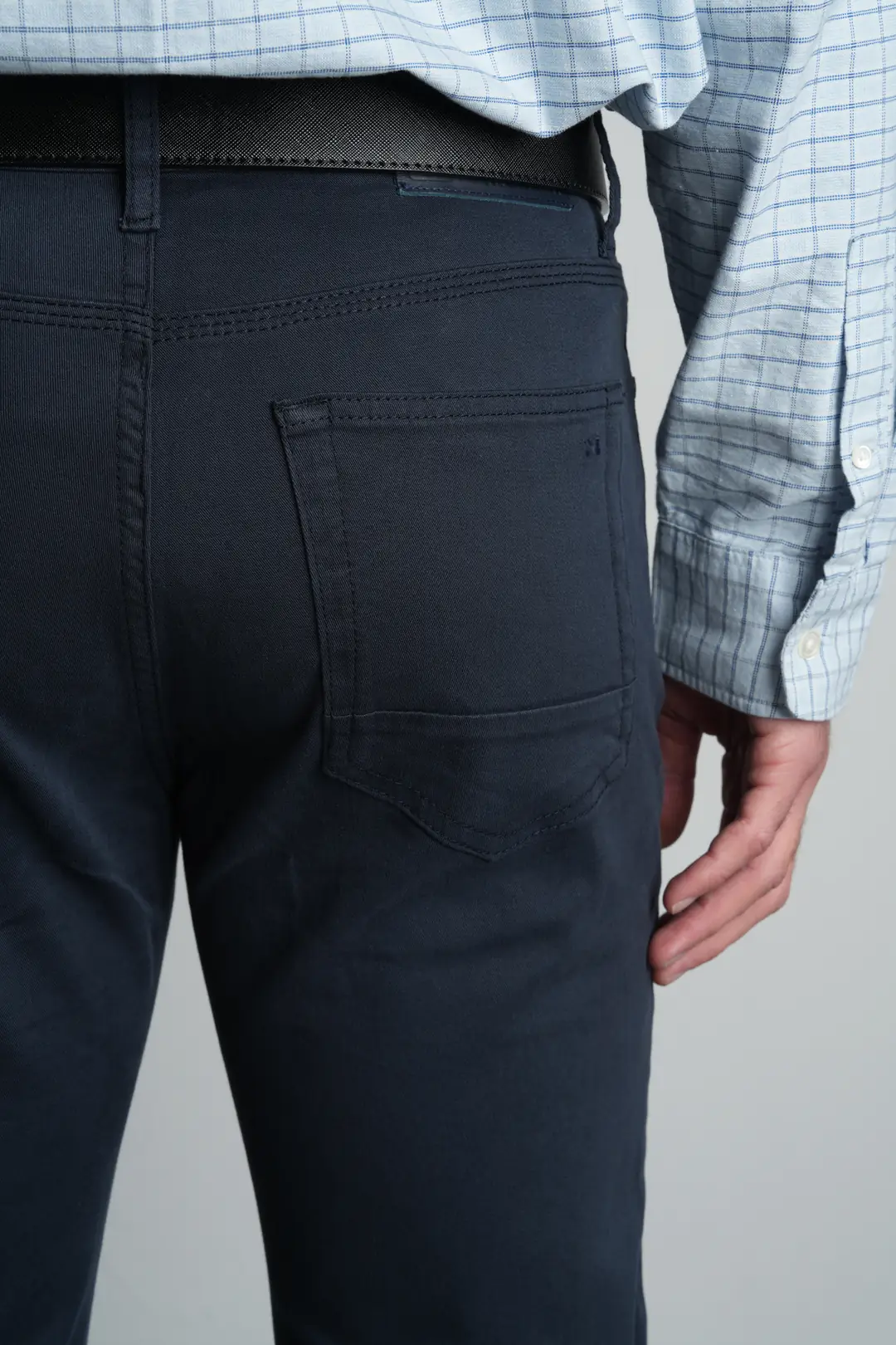 Lacivert Straight Fit Normal Bel Likralı Erkek Gabardin Pantolon