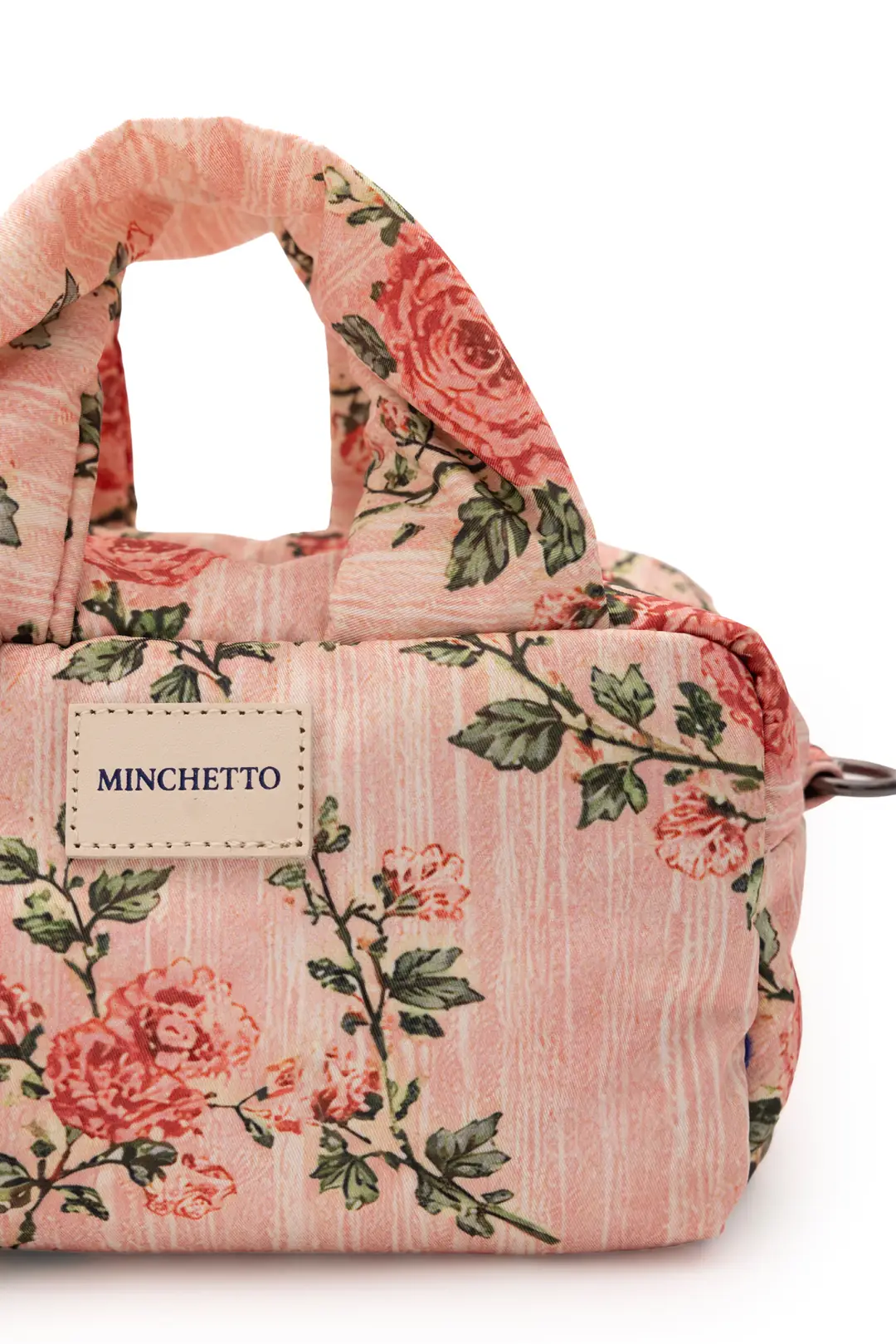 Nova Mini Pembe Floral Desenli El ve Omuz Çantası