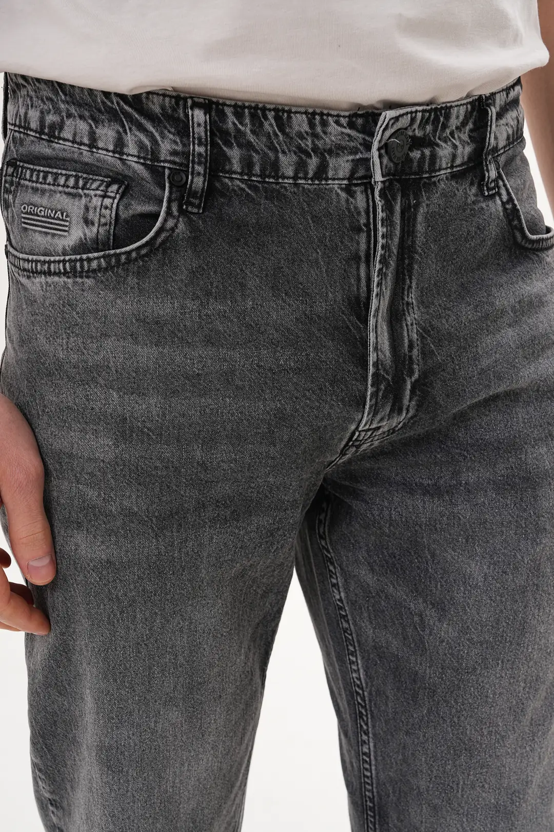 7006 - Erkek Normal Bel Straight Fit Boru Paça Jean Pantolon
