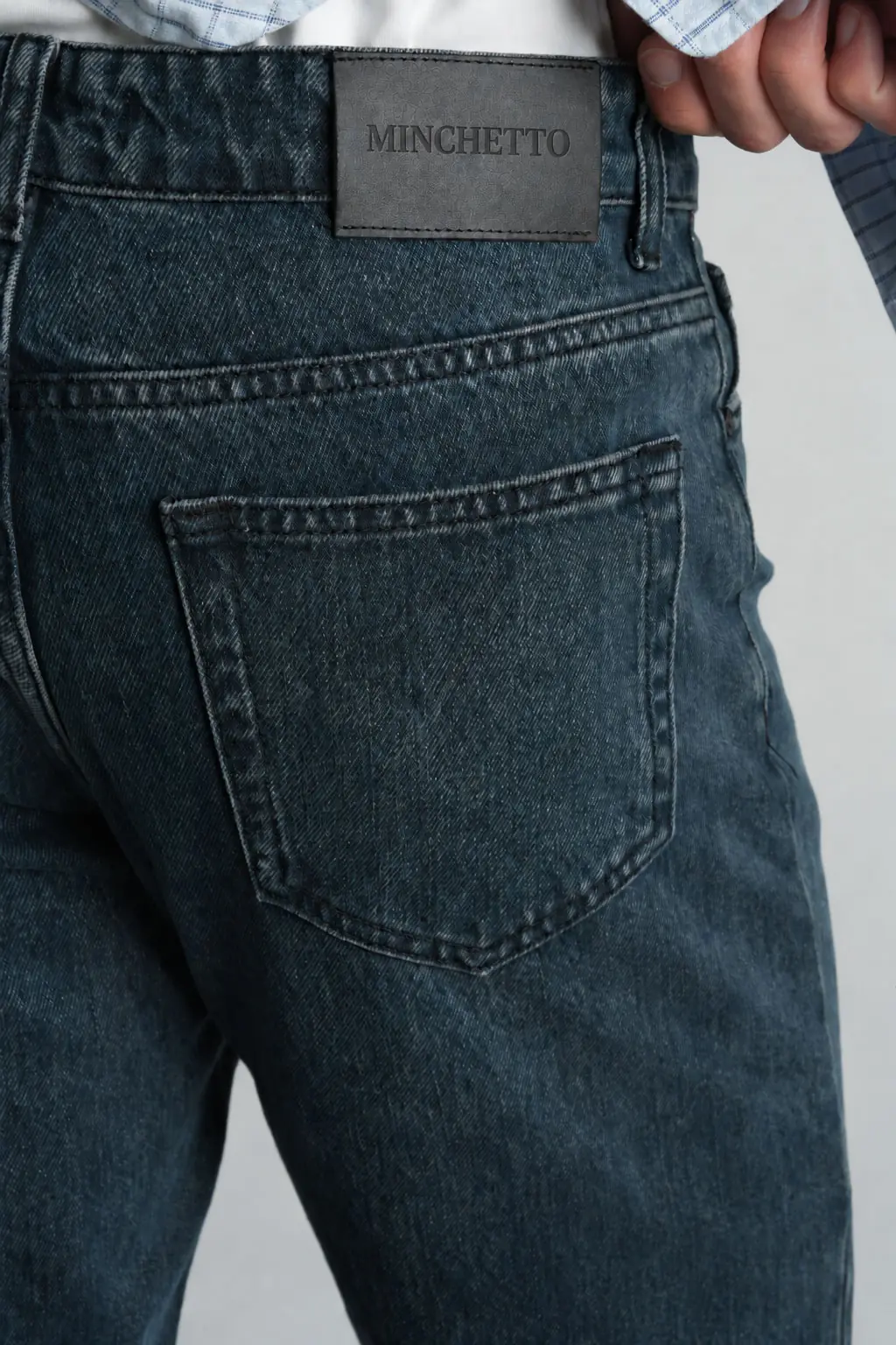 Mavi Kahverengi Straight Fit Normal Bel Pamuklu Erkek Jean Pantolon