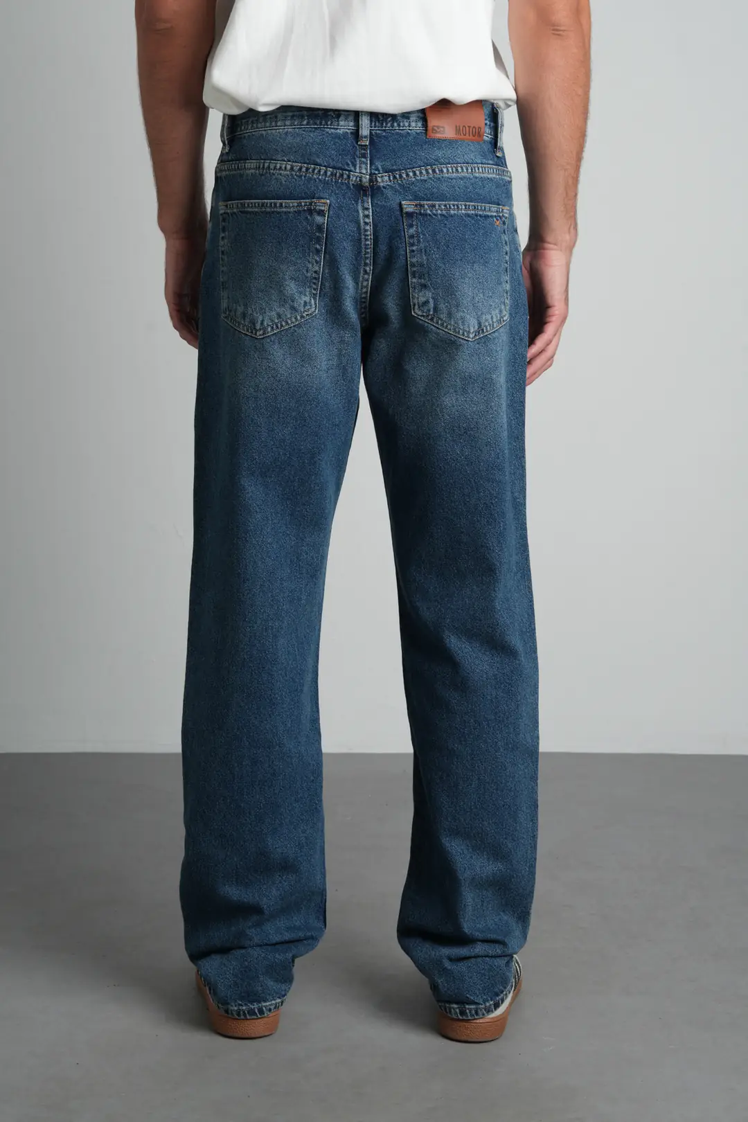 7021 - Erkek Baggy Fit Normal Bel  Geniş Paça Mavi Jean Pantolon