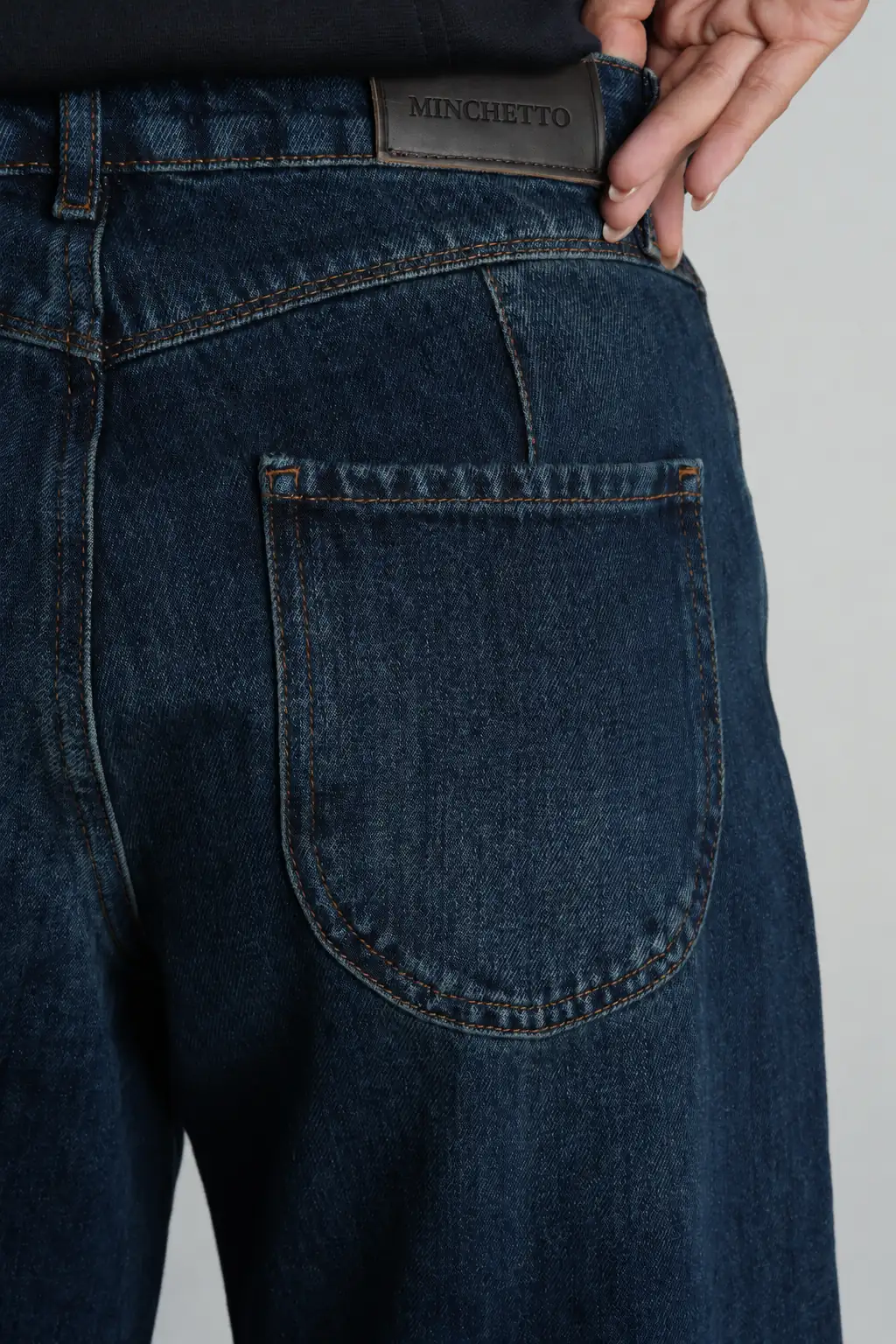 Mavi Kahverengi Balloon Fit Normal Bel Pamuklu Kadın Jean Pantolon