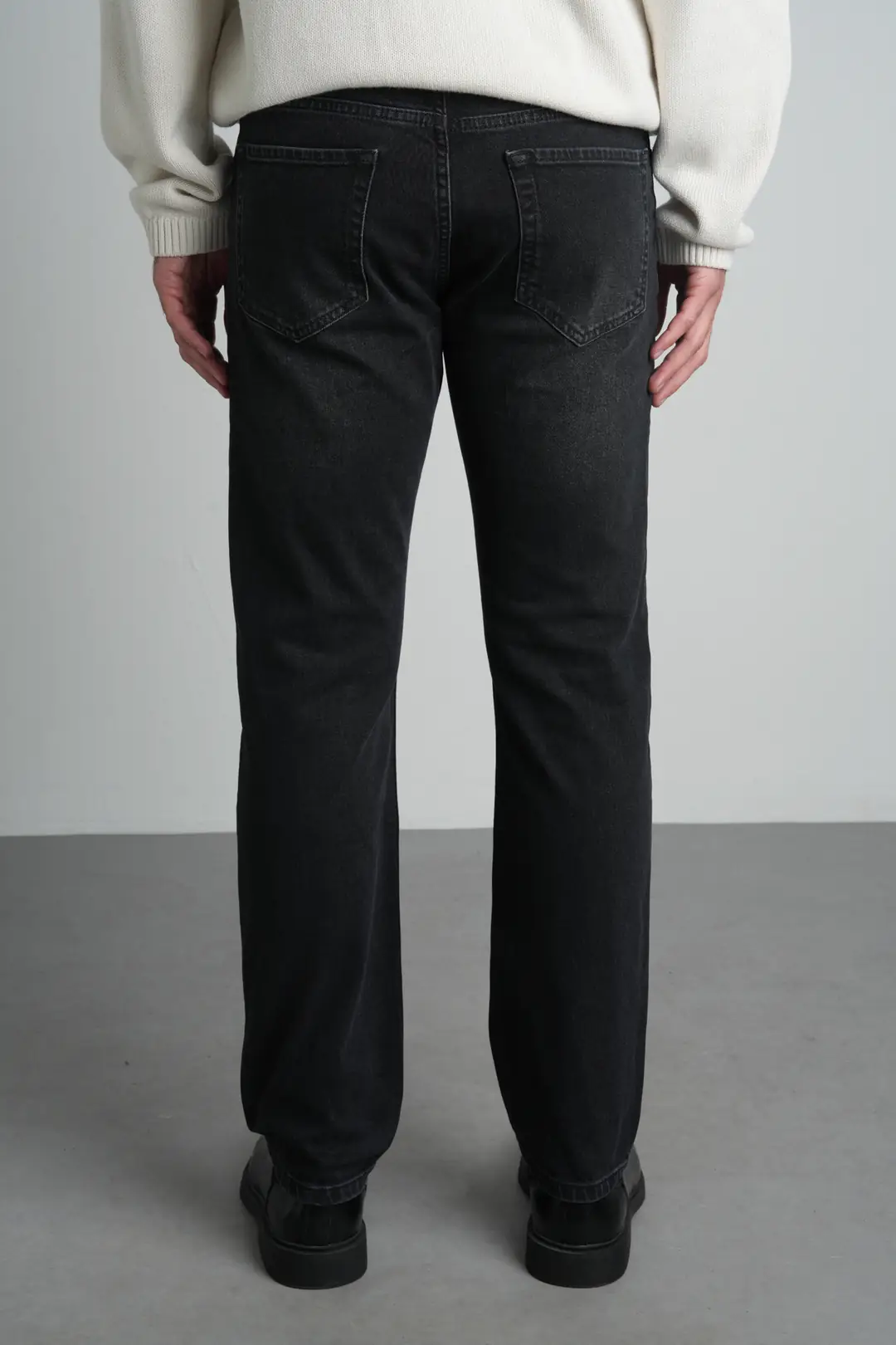 Antrasit Straight Fit Normal Bel Likralı Erkek Gabardin Pantolon