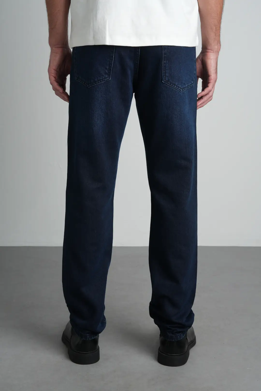 Mavi Siyah Tapered Fit Normal Bel Likralı Erkek Jean Pantolon