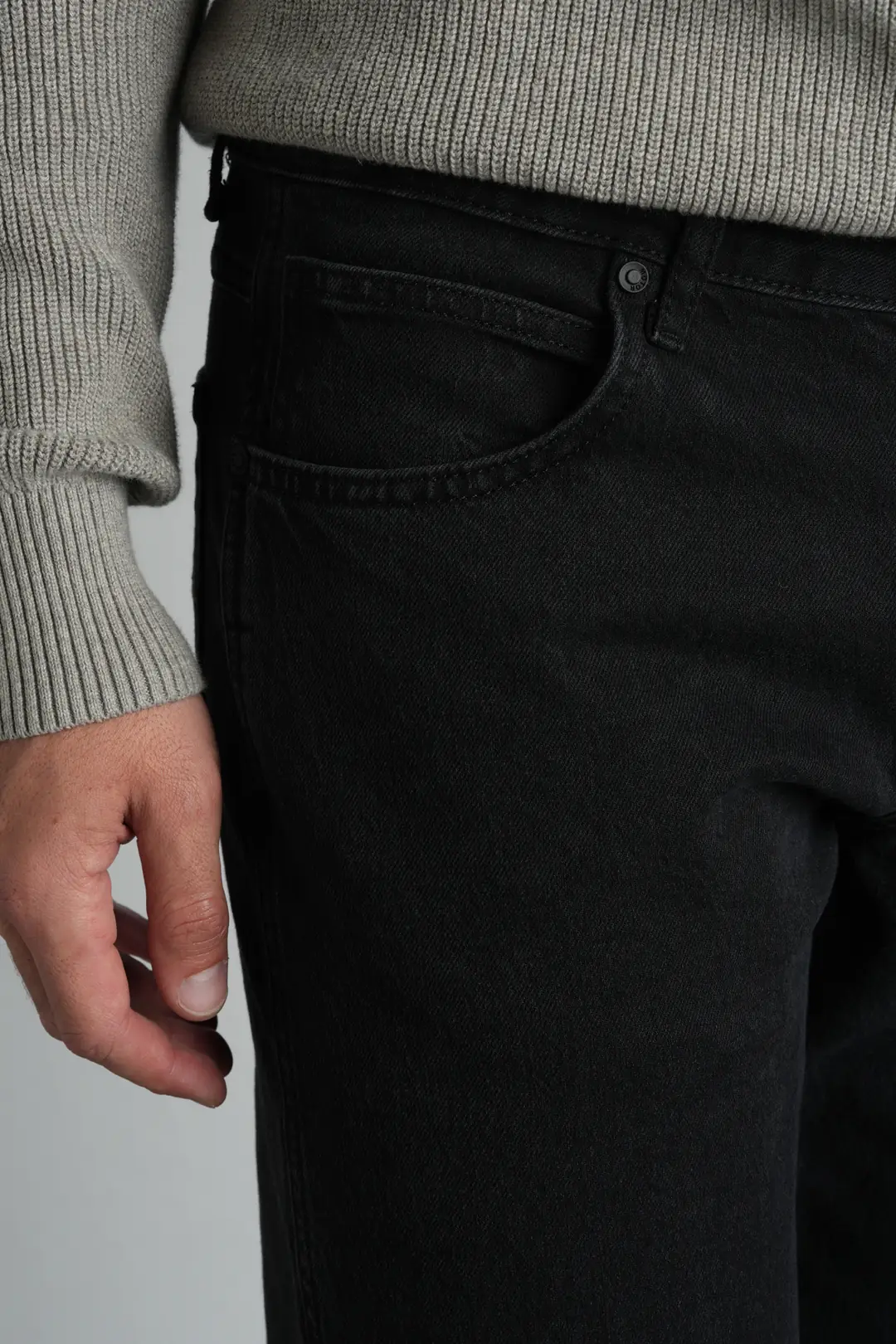 Siyah Straight Fit Normal Bel Likralı Erkek Jean Pantolon