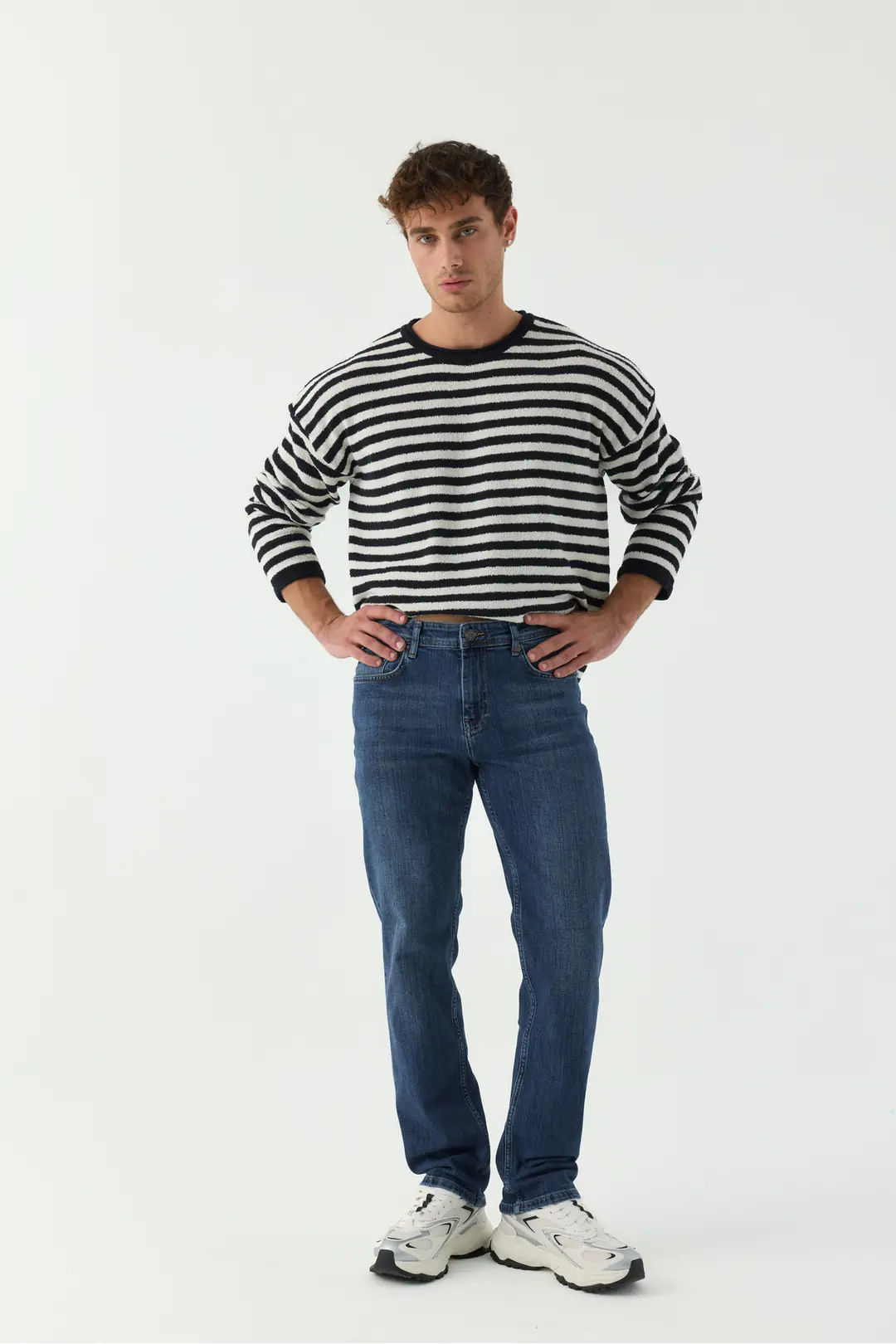 Ürün görseli: Straight Erkek Mavi 5 Cep Denim Jean Kot Pantolon