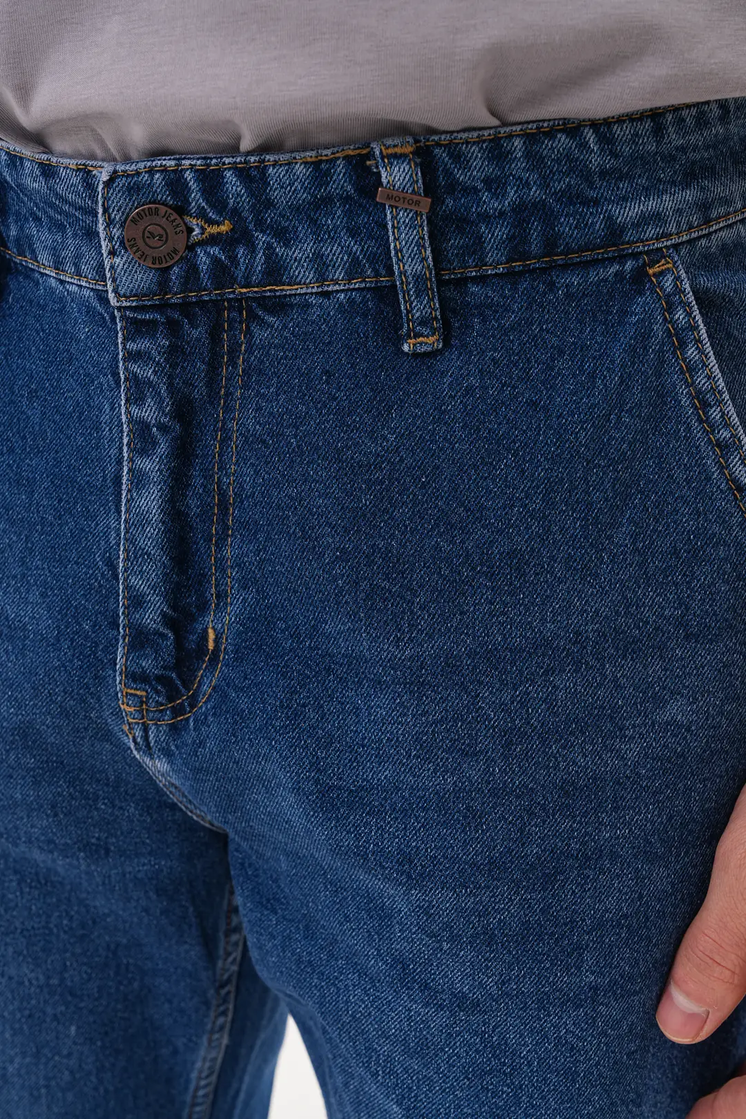 7017 - Erkek Normal Bel Straight Geniş Paça Jean Pantolon
