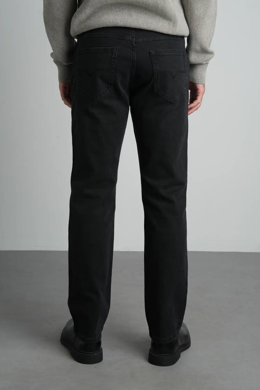 Siyah Straight Fit Normal Bel Likralı Erkek Jean Pantolon
