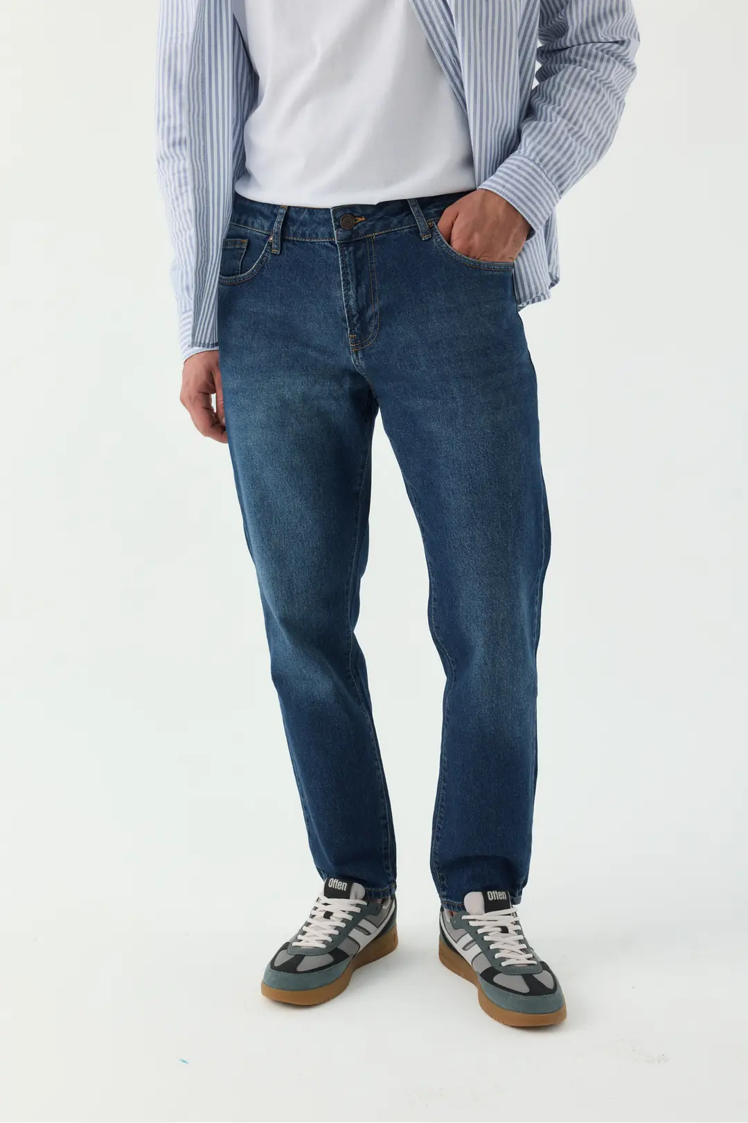 Erkek Carrot Fit Normal Bel Dar Paça Jean Pantolon