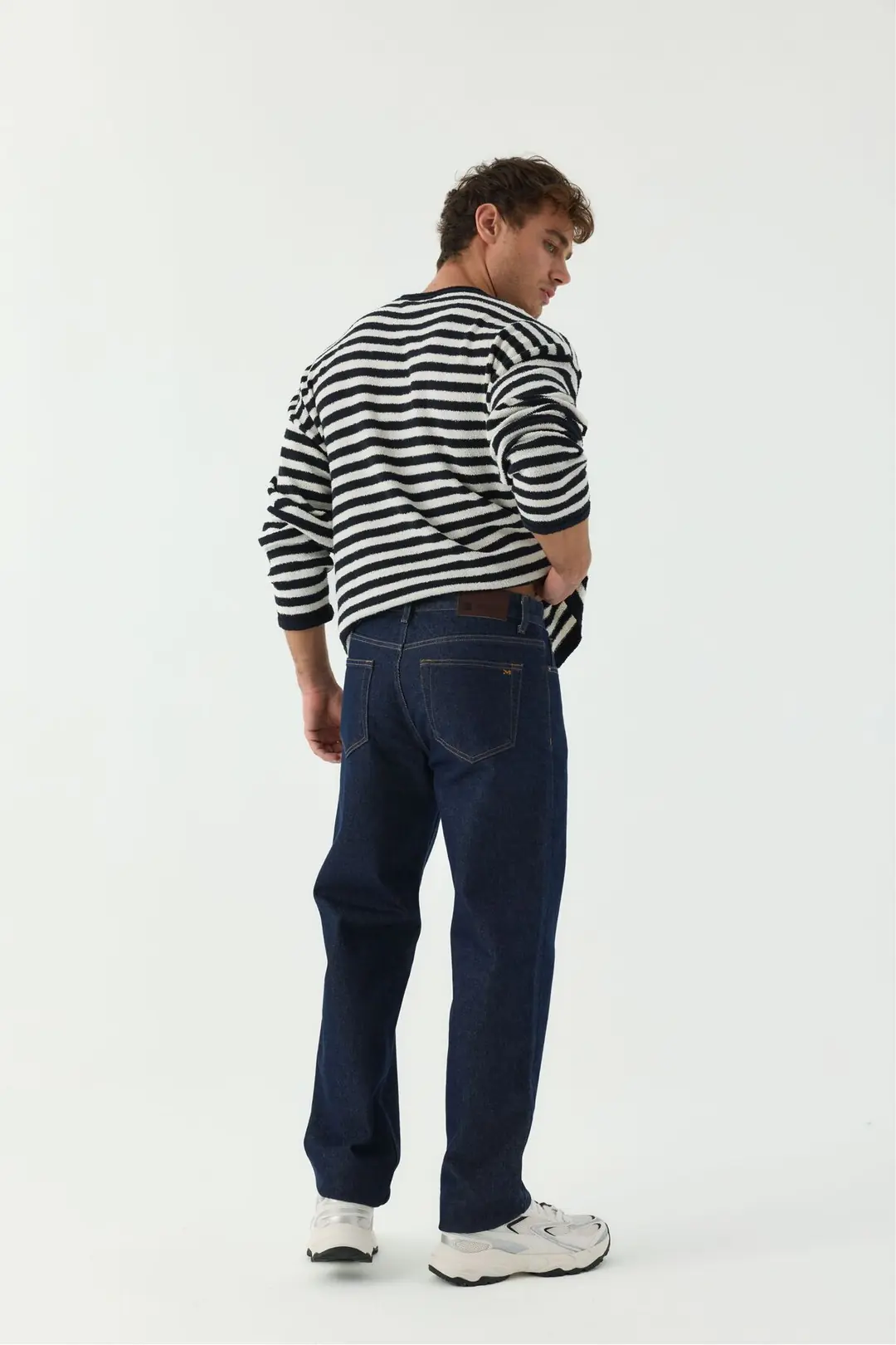 Regular Erkek Mavi Rigid Normal Bel 5 Cep Denim Jean Kot Pantolon