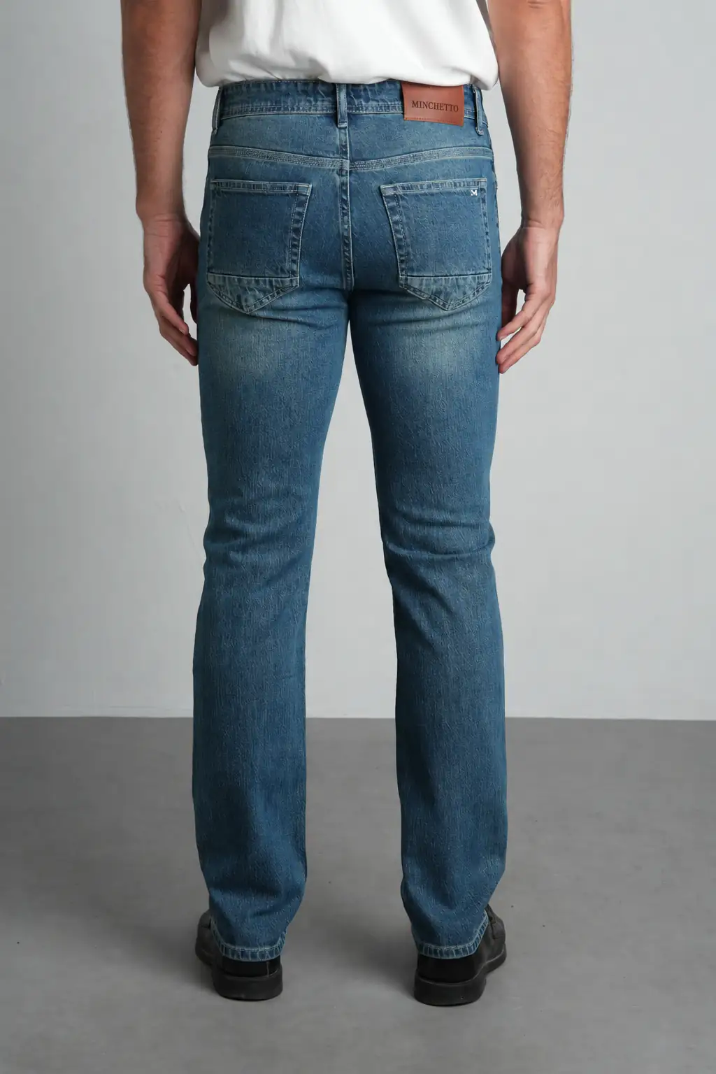 Yeşil Mavi Straight Fit Normal Bel Likralı Erkek Jean Pantolon