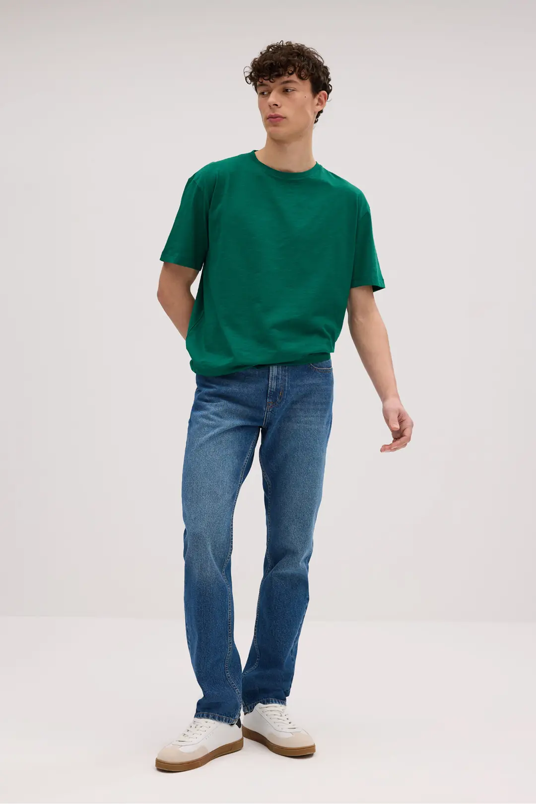 Ürün görseli: Straight Erkek Mavi Normal Bel 5 Cep Denim Jean Kot Pantolon