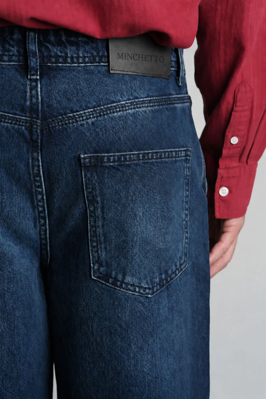 Mavi Siyah Skater Fit Yüksek Bel Pamuklu Erkek Jean Pantolon