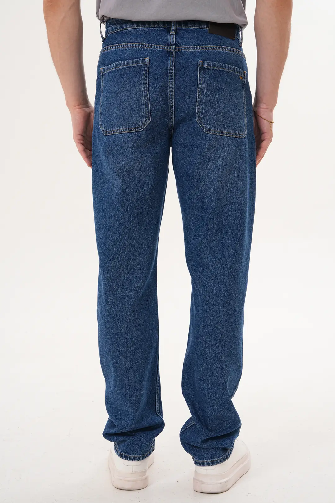 7017 - Erkek Normal Bel Straight Geniş Paça Jean Pantolon