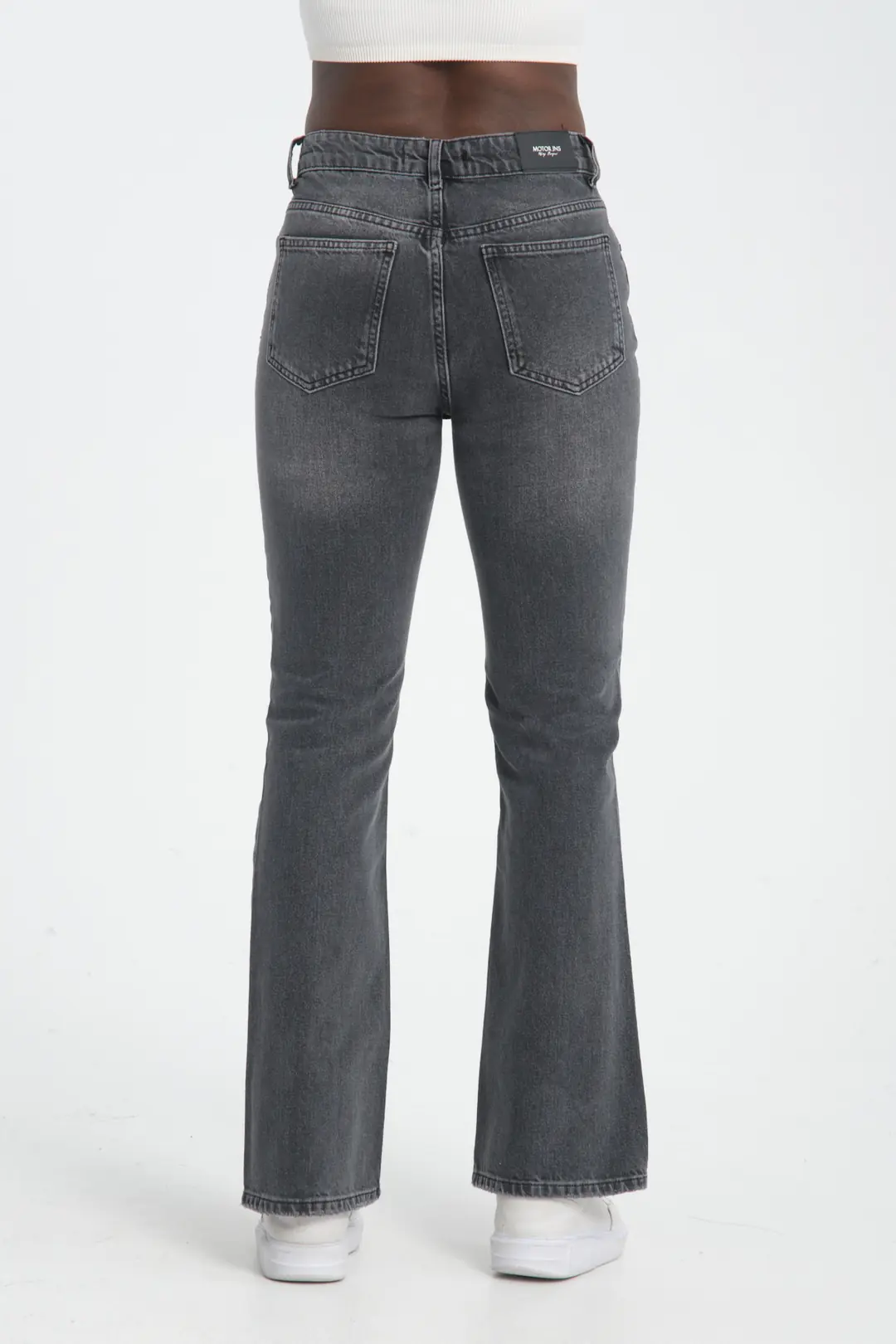 Flare Kadın Antrasit Rigid 5 Cep Denim Jean Kot Pantolon