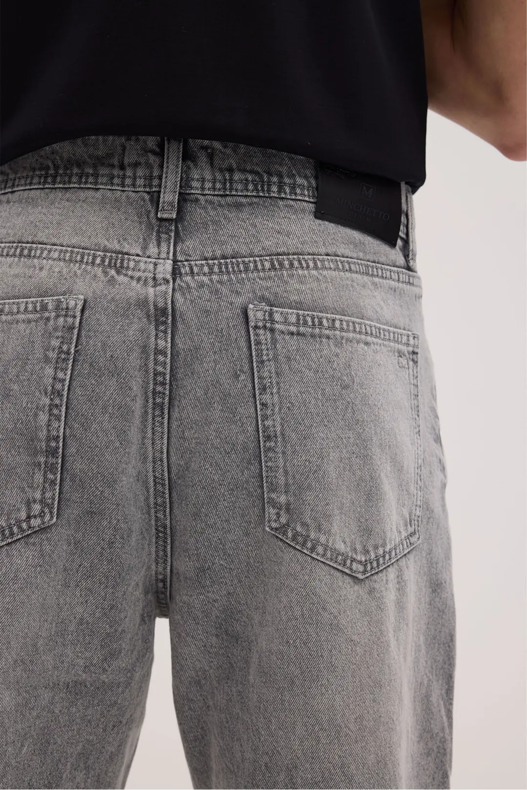 Tapered Erkek Gri 5 Cep Lycralı Taşlamalı Denim Jean Kot Pantolon