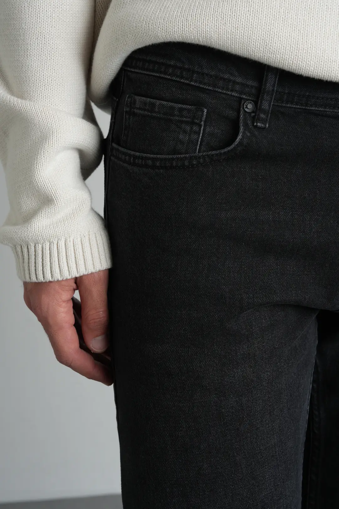 Antrasit Straight Fit Normal Bel Likralı Erkek Gabardin Pantolon