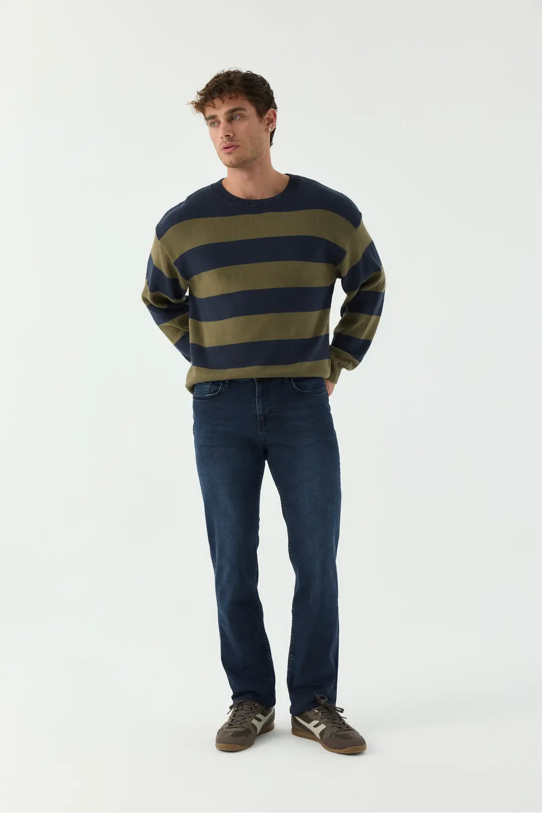 Ürün görseli: Straight Erkek Mavi Stretch 5 Cep Denim Jean Kot Pantolon