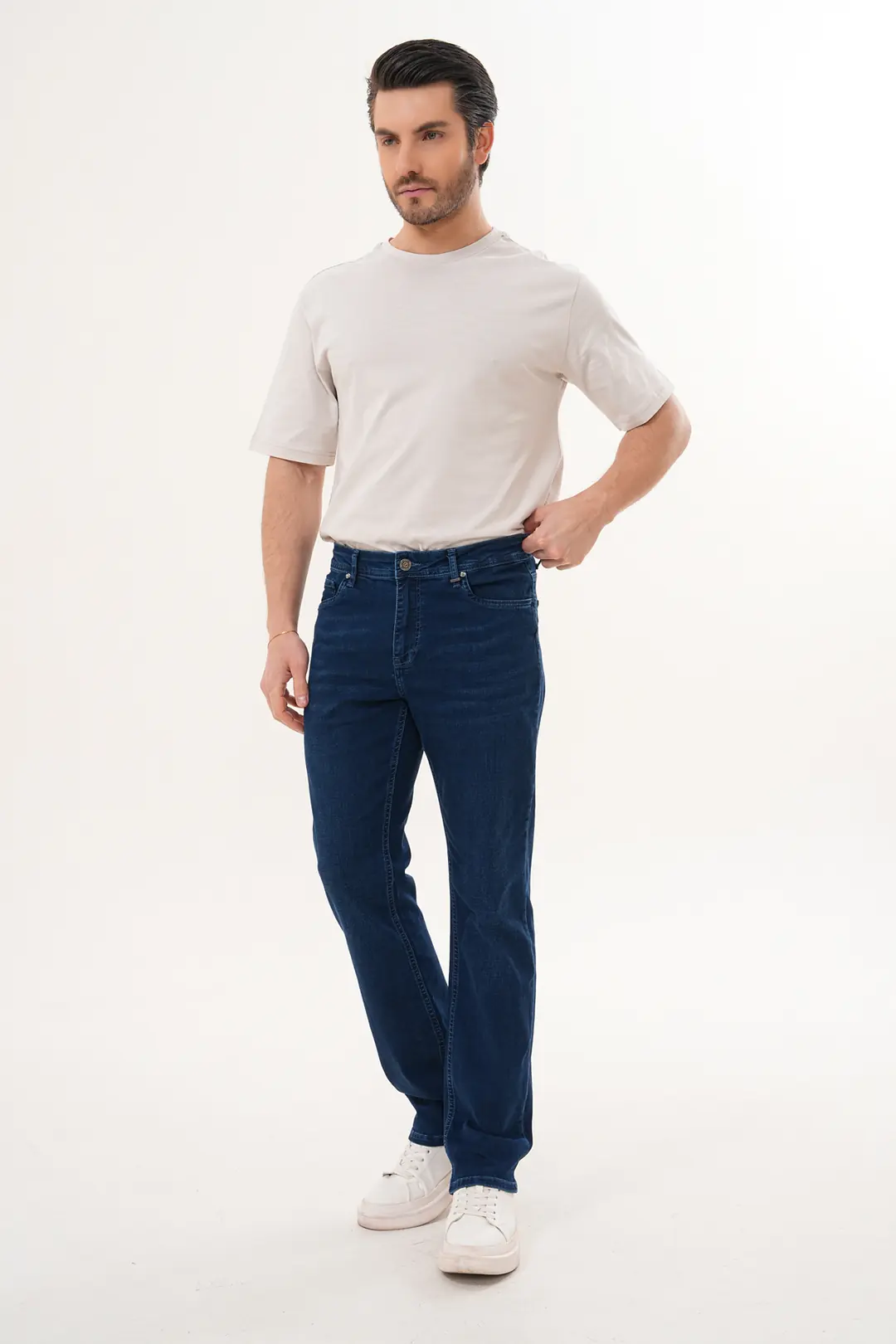 7151 - Erkek Normal Bel Straight Fit Boru Paça Jean Pantolon