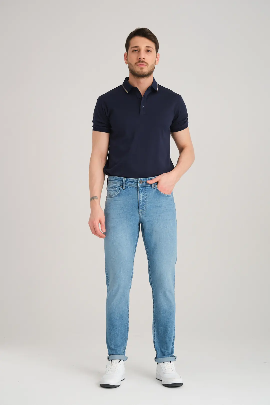Slim D268 Günlük Erkek Straight Strech Jean Normal Bel Young 5 Cep Kot Pantolon