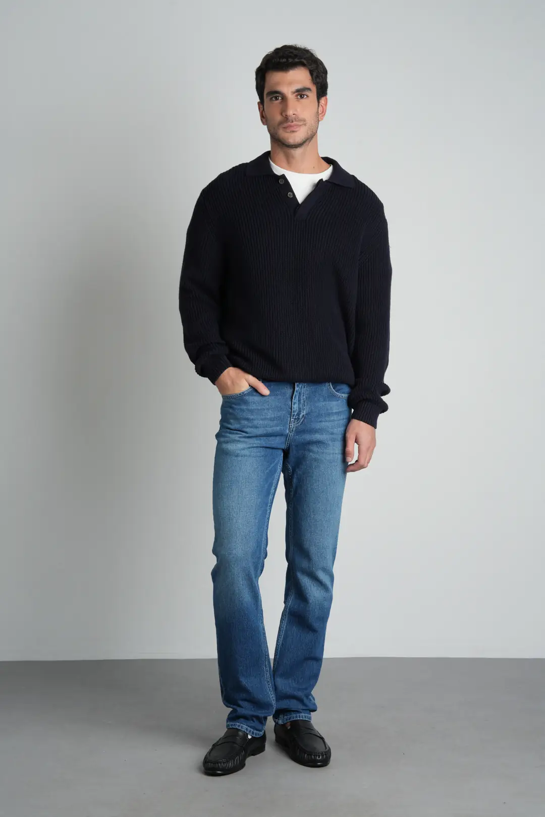 Ürün görseli: Açık Mavi Straight Fit Normal Bel Likralı Erkek Jean Pantolon