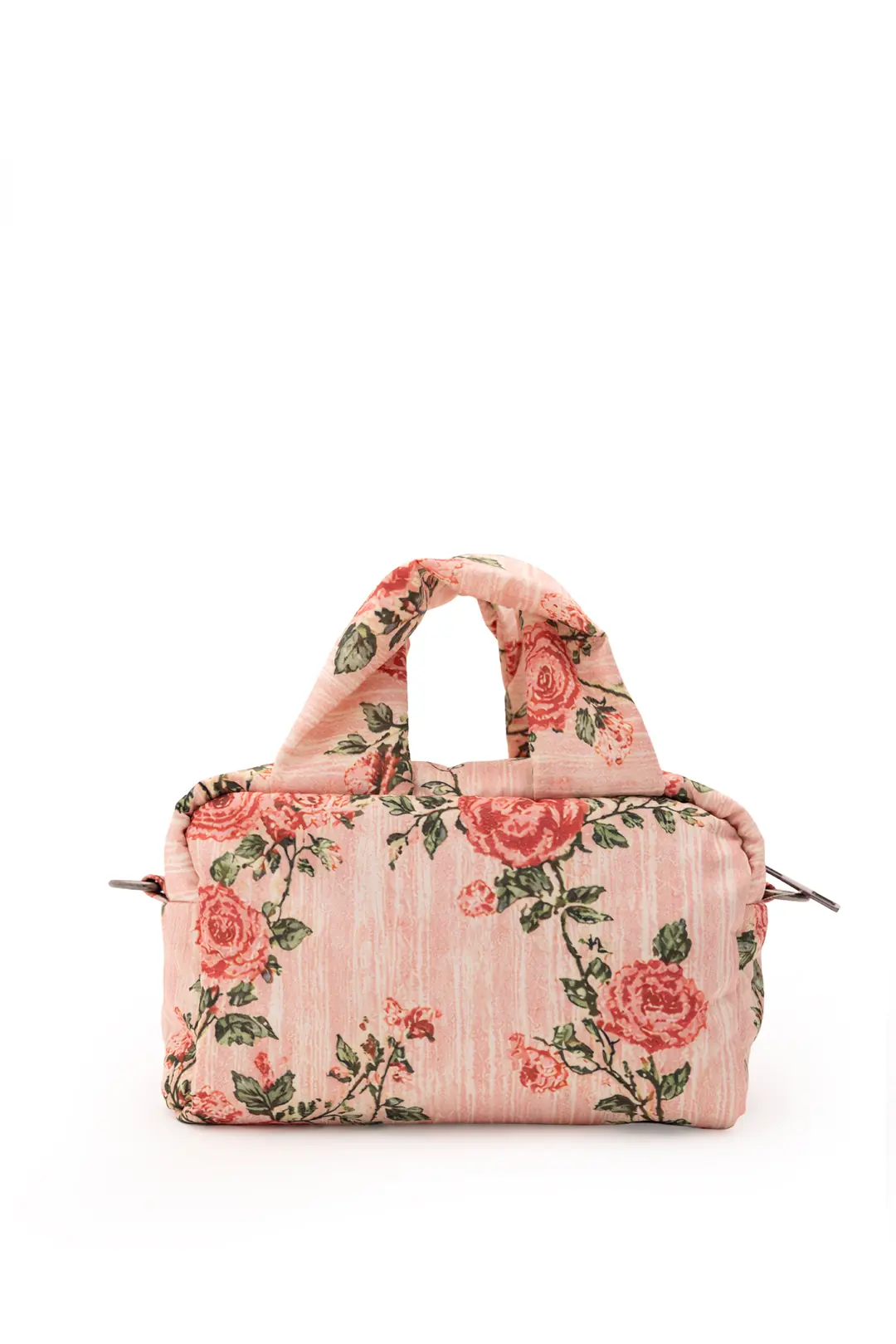 Nova Mini Pembe Floral Desenli El ve Omuz Çantası