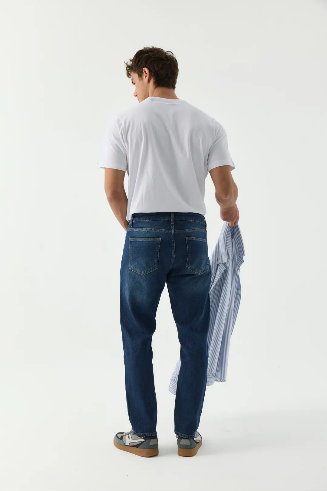 Erkek Carrot Fit Normal Bel Dar Paça Jean Pantolon