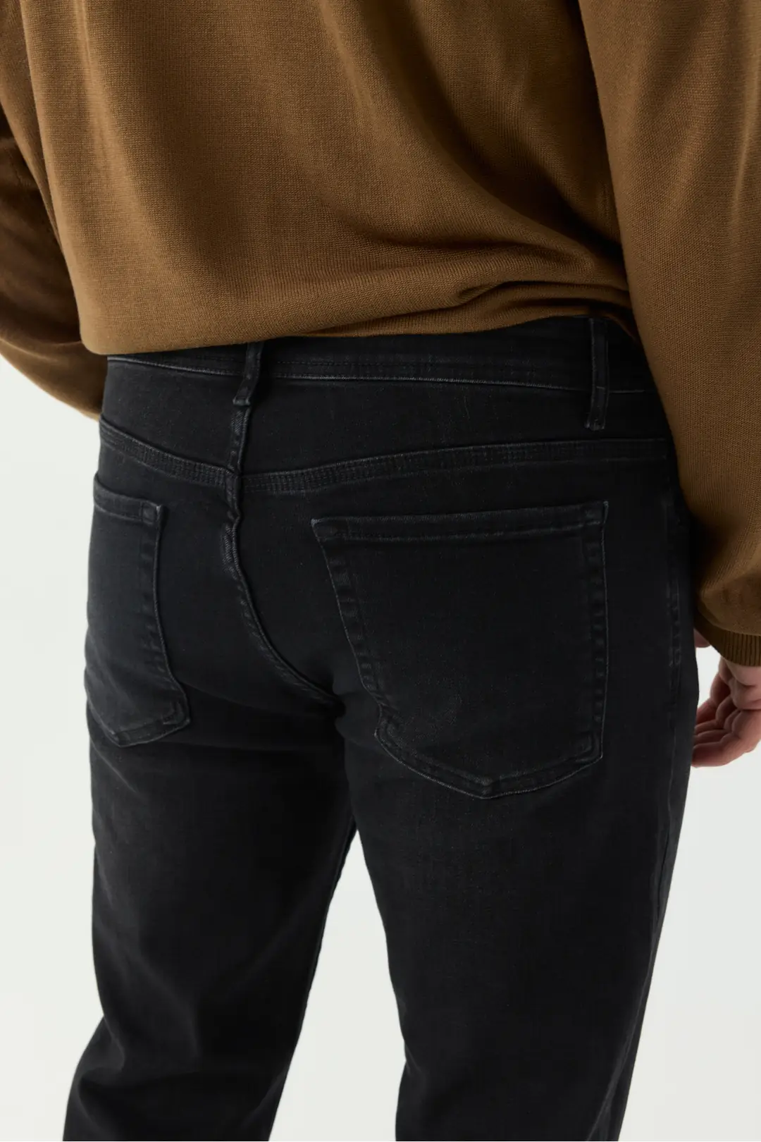 Erkek Slim Fit Normal Bel Dar Paça Jean Pantolon