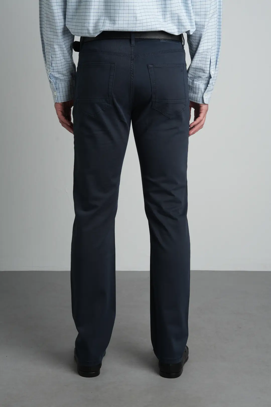 Lacivert Straight Fit Normal Bel Likralı Erkek Gabardin Pantolon