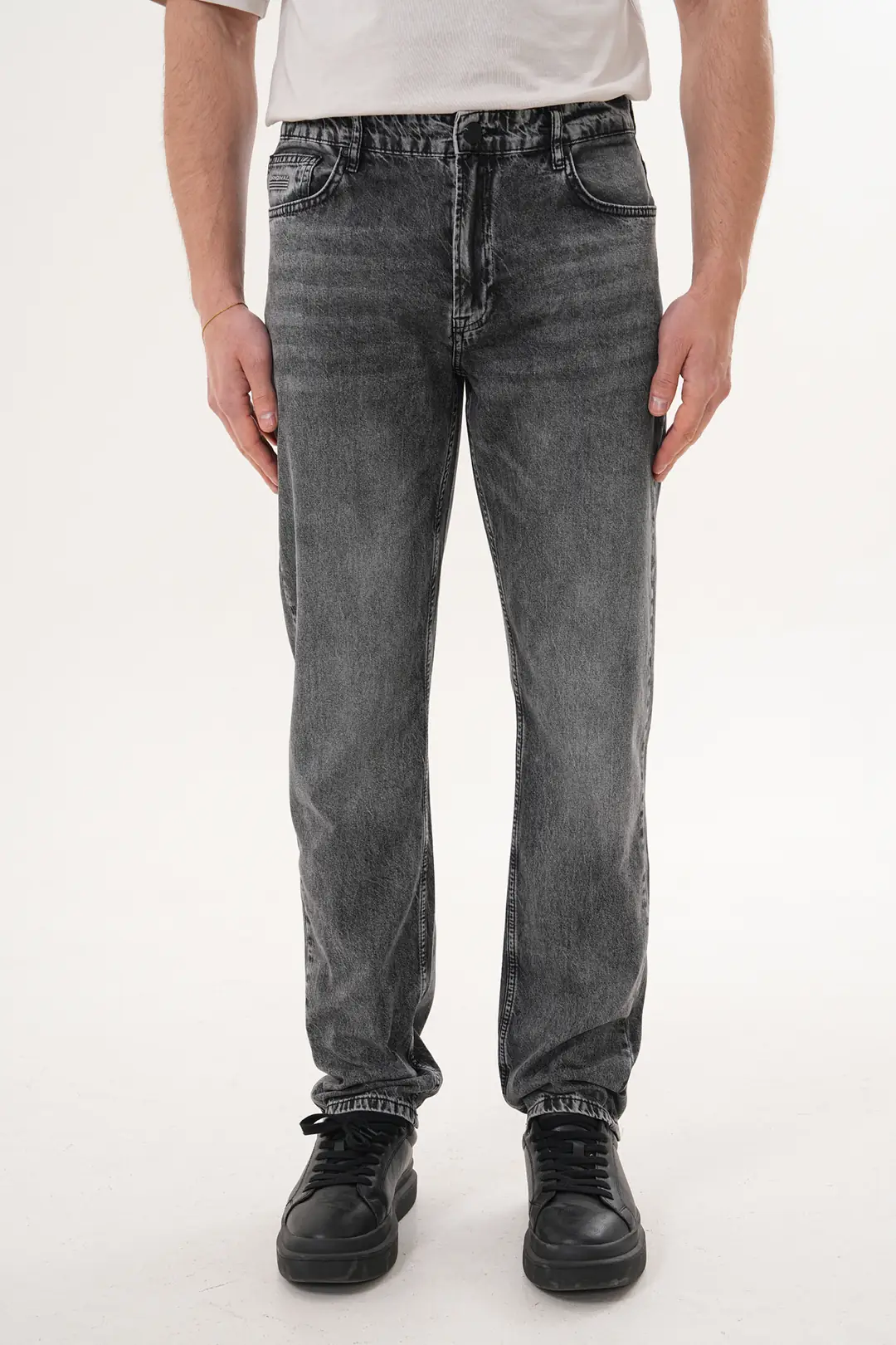7006 - Erkek Normal Bel Straight Fit Boru Paça Jean Pantolon
