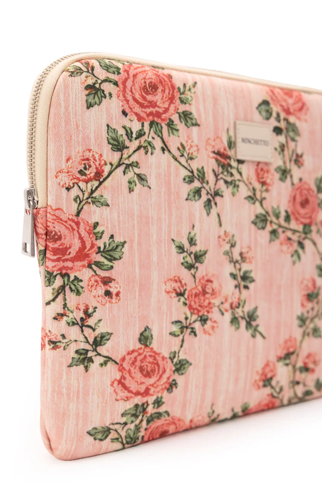 Forte 15-16 İnç Pembe Floral Desenli Laptop Kılıfı
