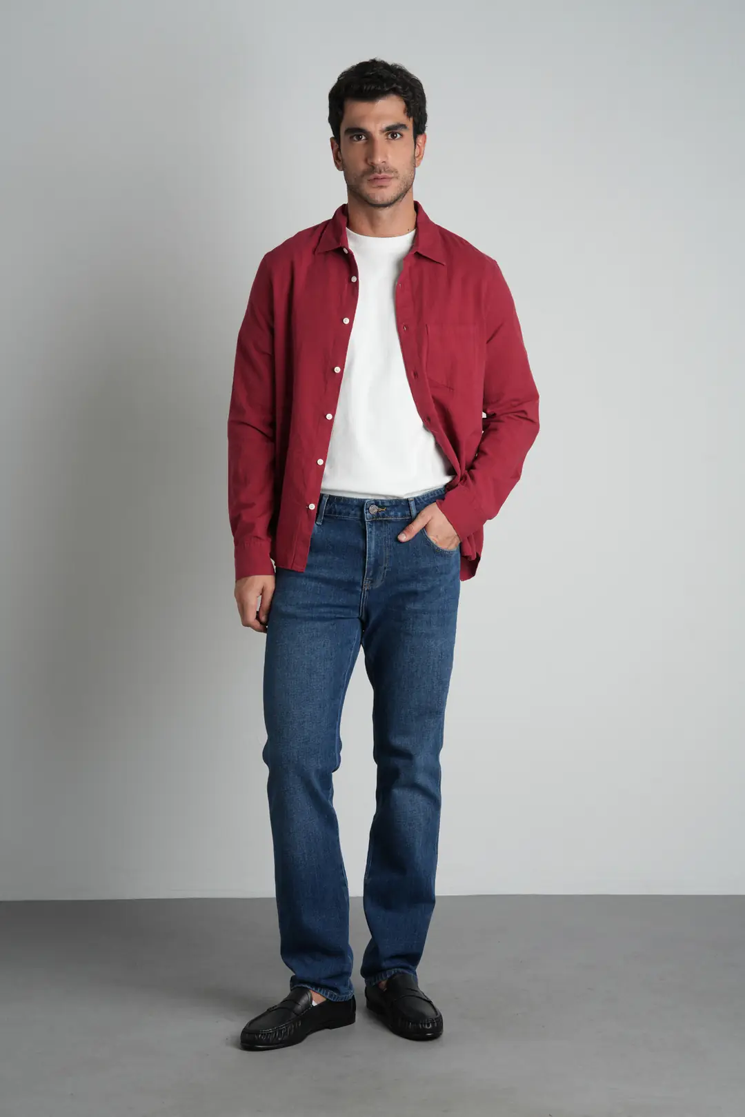 Ürün görseli: Mavi Straight Fit Normal Bel Likralı Erkek Jean Pantolon