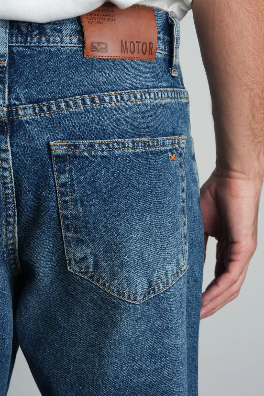7021 - Erkek Baggy Fit Normal Bel  Geniş Paça Mavi Jean Pantolon