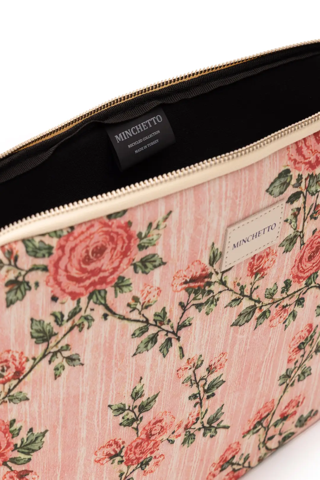 Forte 13-14 İnç Pembe Floral Desenli Laptop Kılıfı