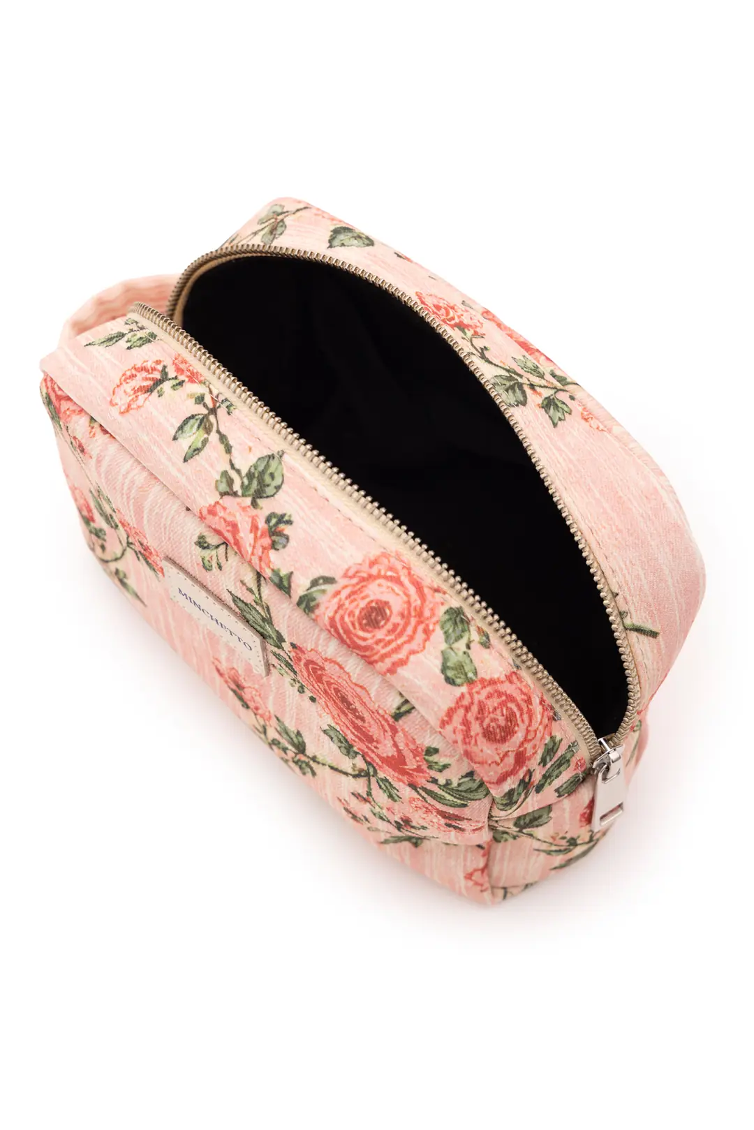 Aura Pembe Mini Floral Desenli Makyaj Çantası