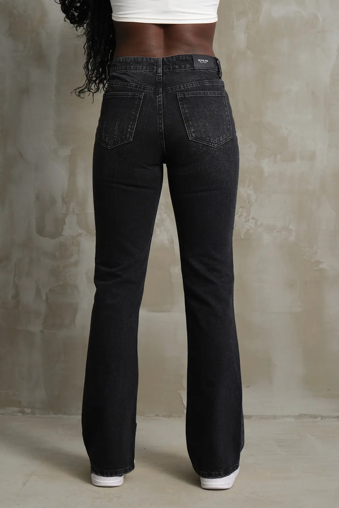 Flare Kadın Siyah Rigid Normal Bel 5 Cep Denim Jean Kot Pantolon