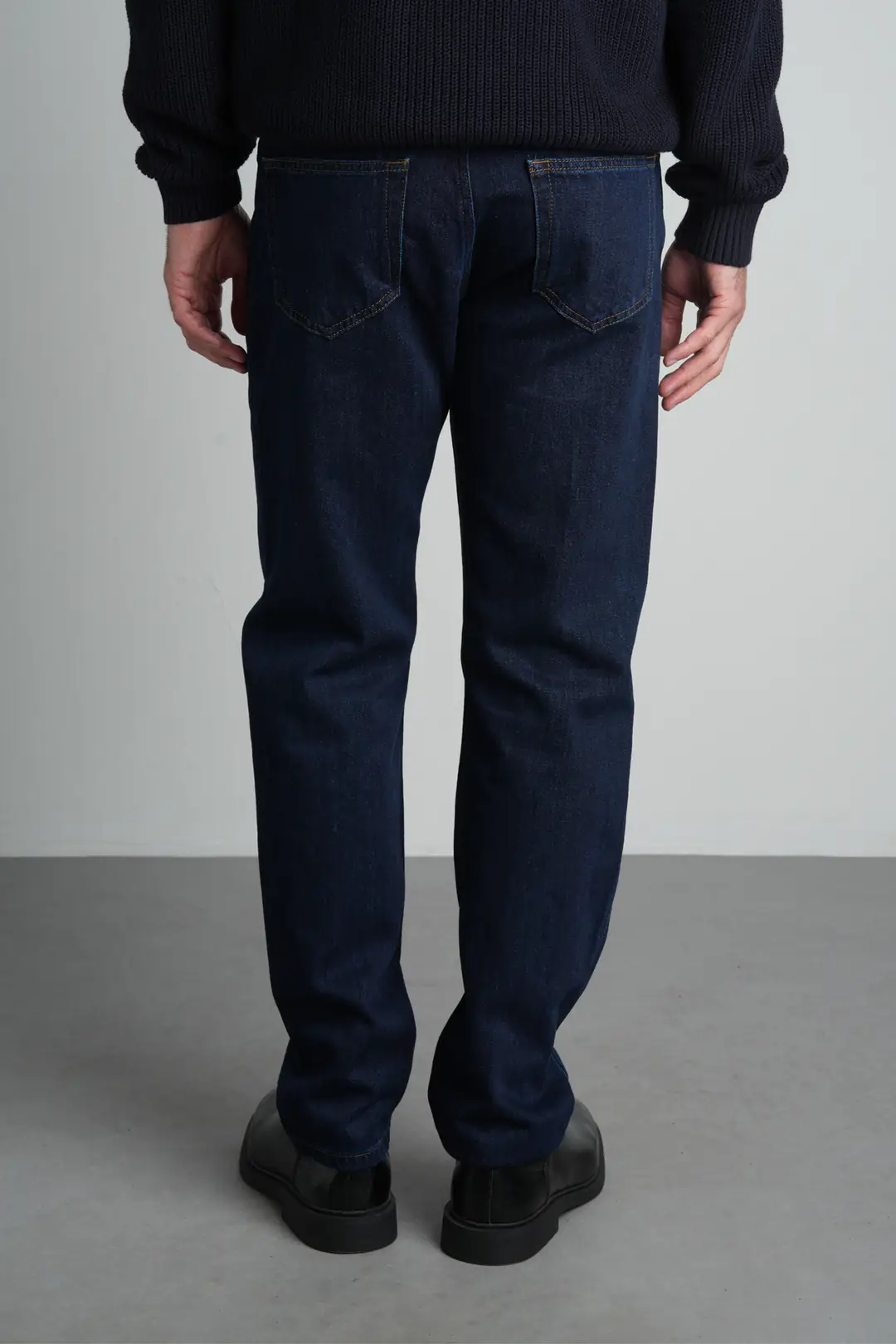 Koyu Mavi Straight Fit Normal Bel Pamuklu Erkek Jean Pantolon