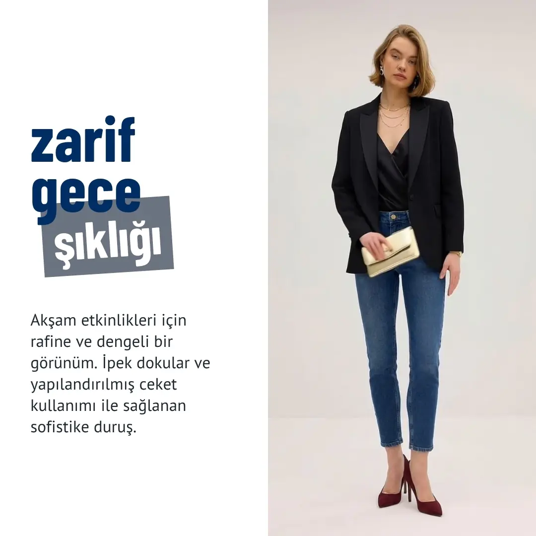 6003 - Kadın Slim Mom Fit Normal Bel Bilek Boy Jean Pantolon
