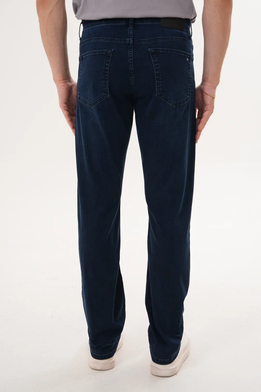 7005 - Erkek Yüksek Bel Straight Boru Paça Jean Pantolon