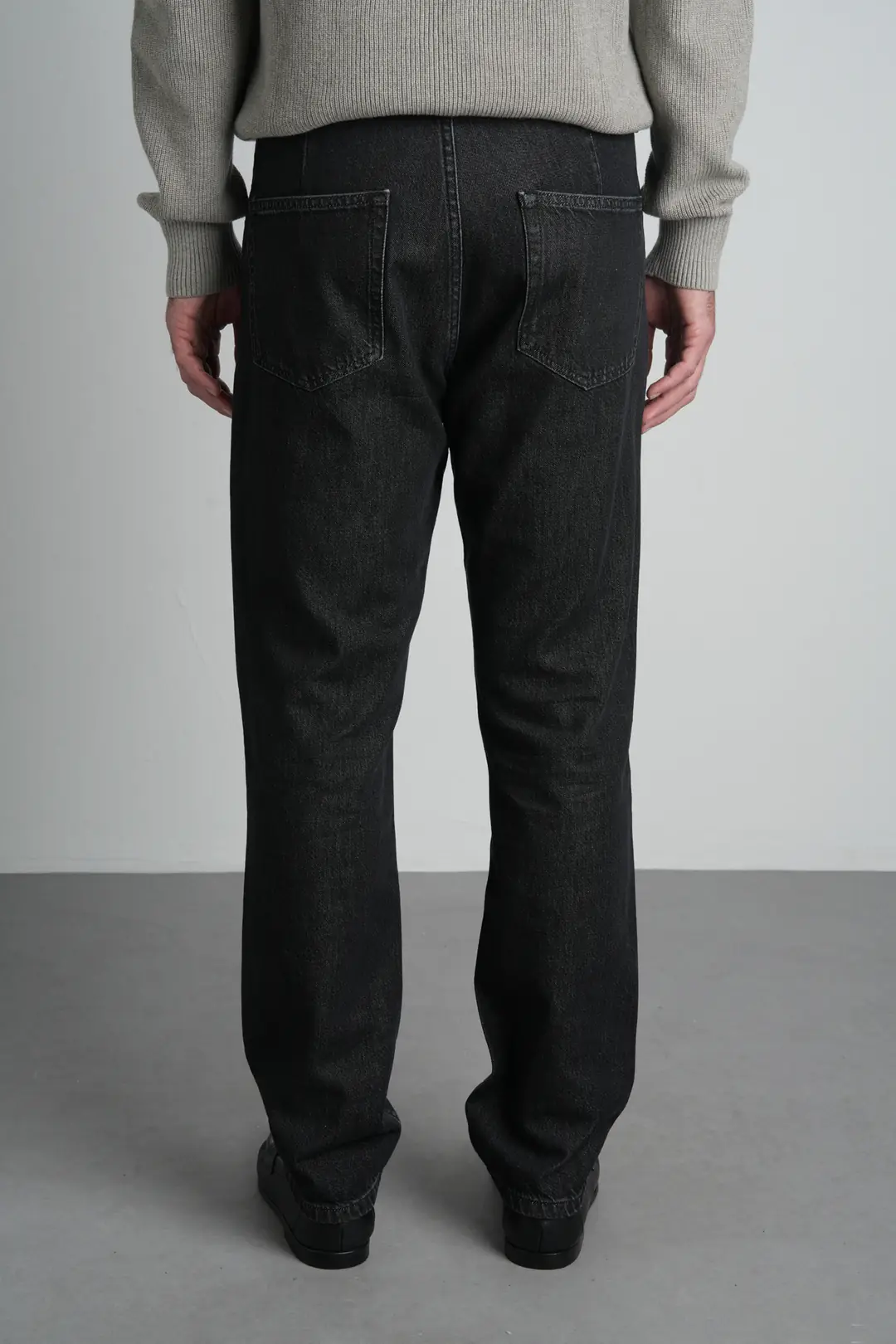 Siyah Tapered Fit Normal Bel Likralı Erkek Jean Pantolon