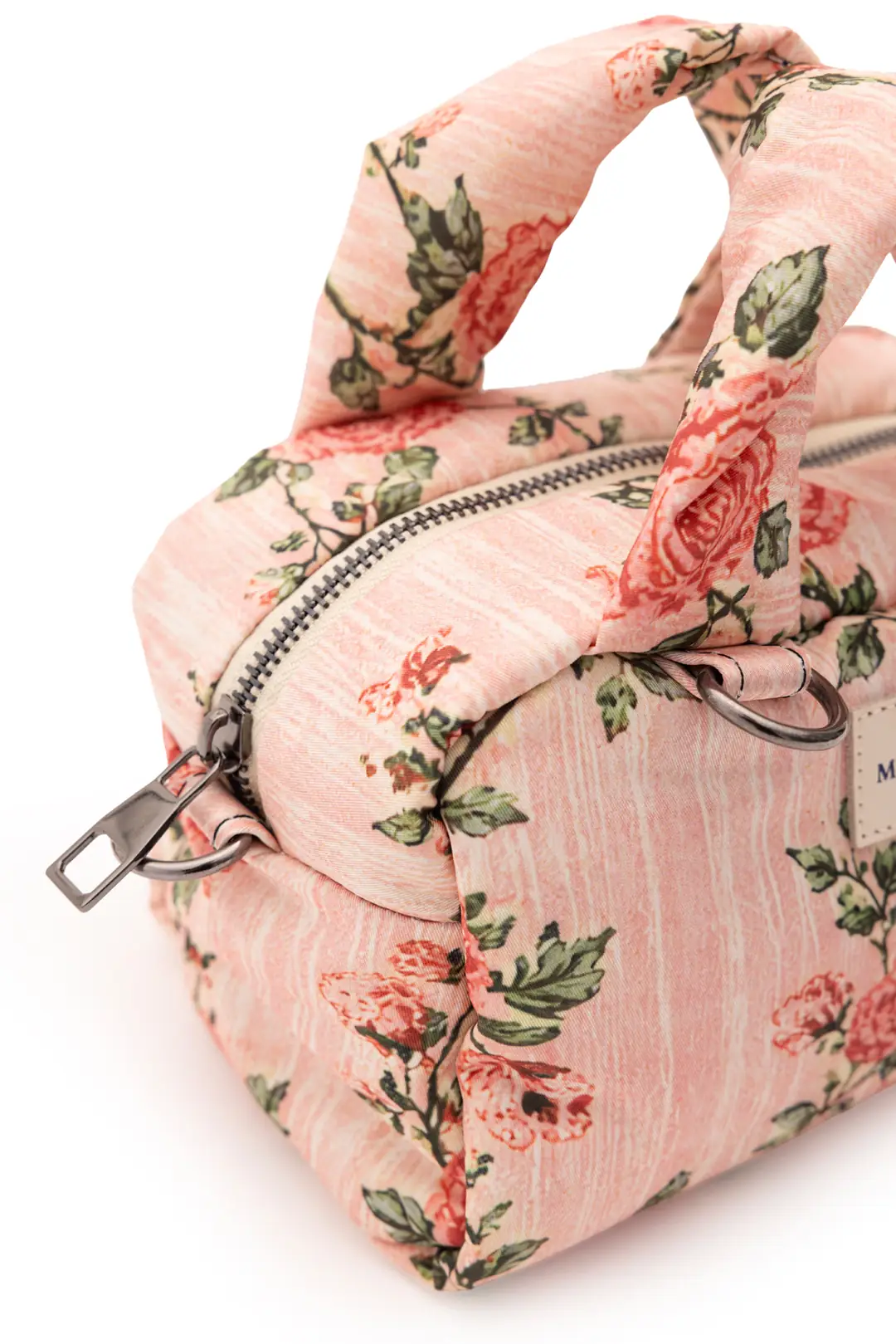 Nova Mini Pembe Floral Desenli El ve Omuz Çantası
